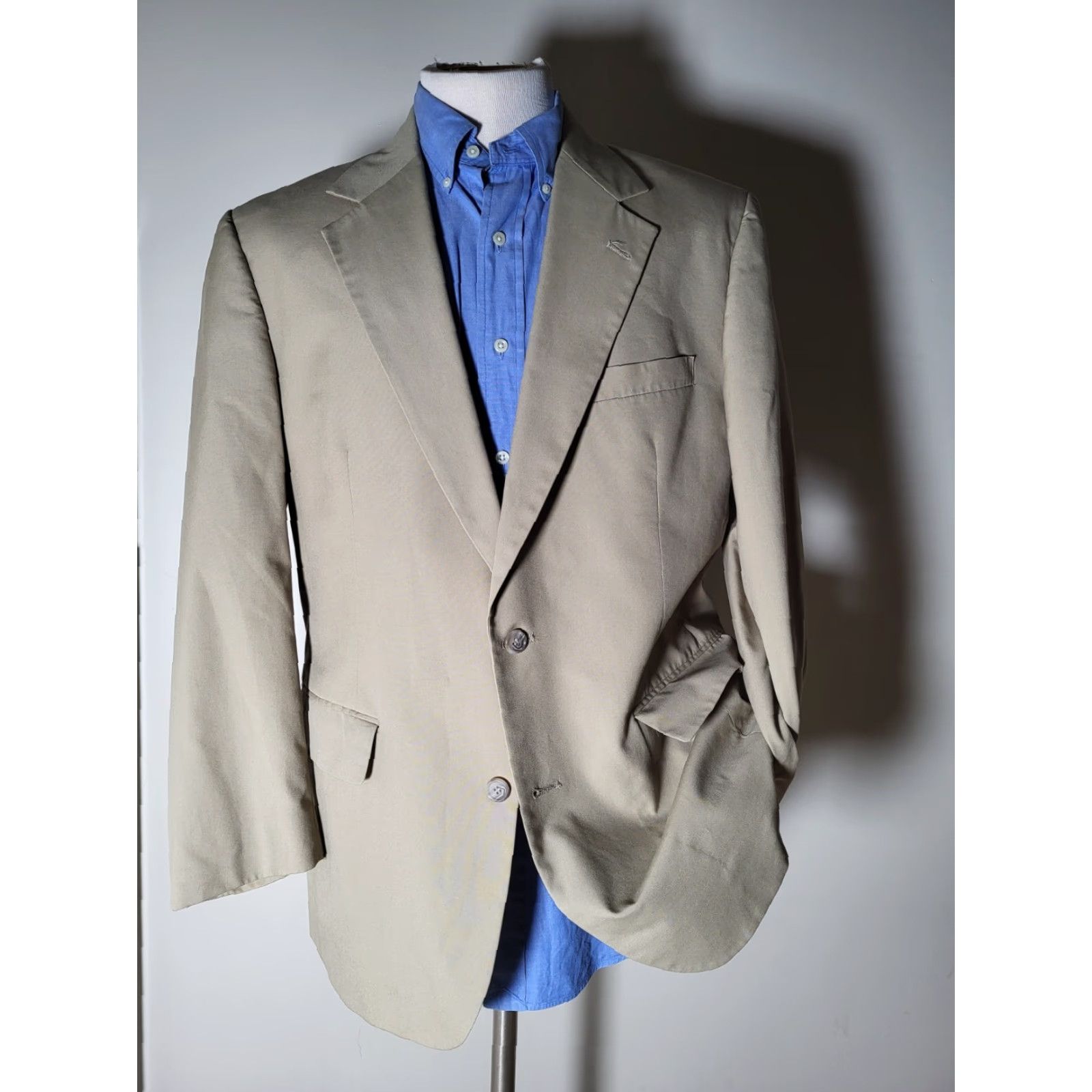 Brooks Brothers VINTAGE Brooks Brothers 2 Piece Suit Jacket Pants Brown Cotton 40R Men Regular Single-Breasted Notch 2-Button 3-Button Sleeve Solid 80s Size 40R - 4 Thumbnail