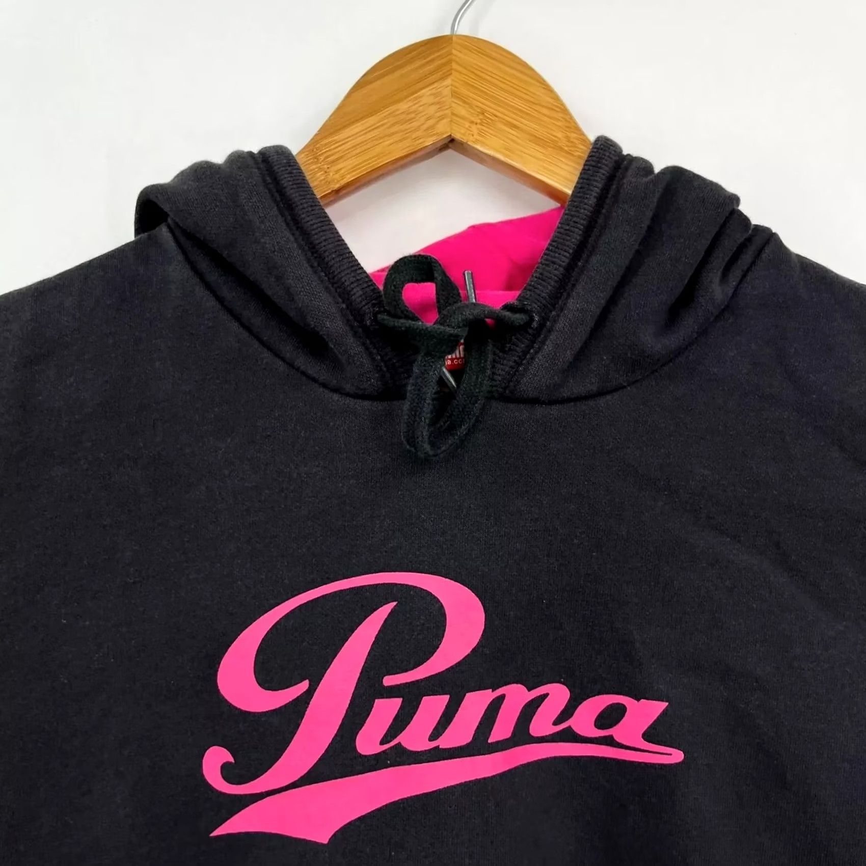 Puma PUMA Pullover Hoodie Women S Black Pink Drawstring Logo Pocket Size S / US 4 / IT 40 - 5 Thumbnail
