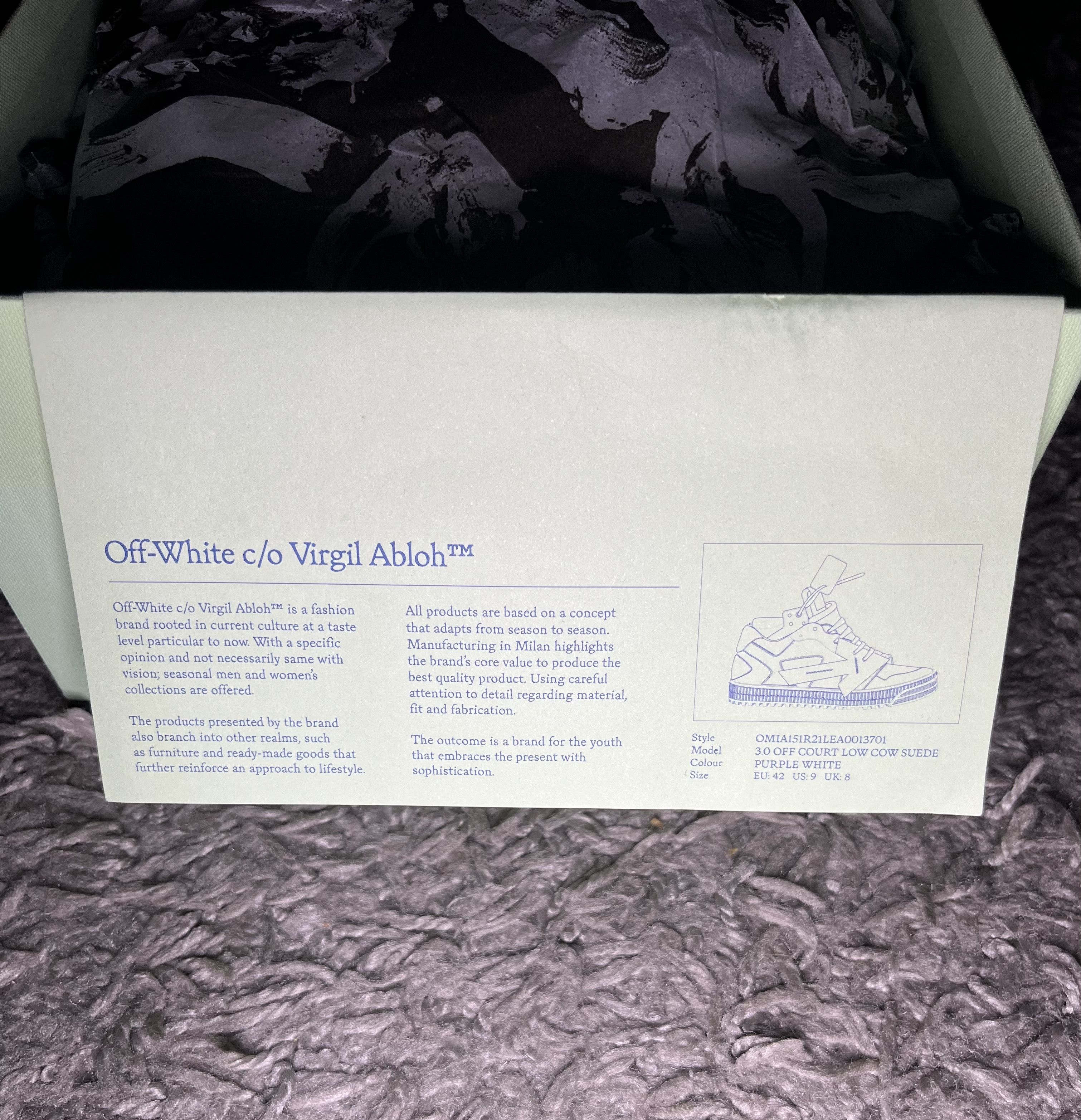 Off-White Off White Court 3.0 Purple Low Size US 9 / EU 42 - 9 Thumbnail
