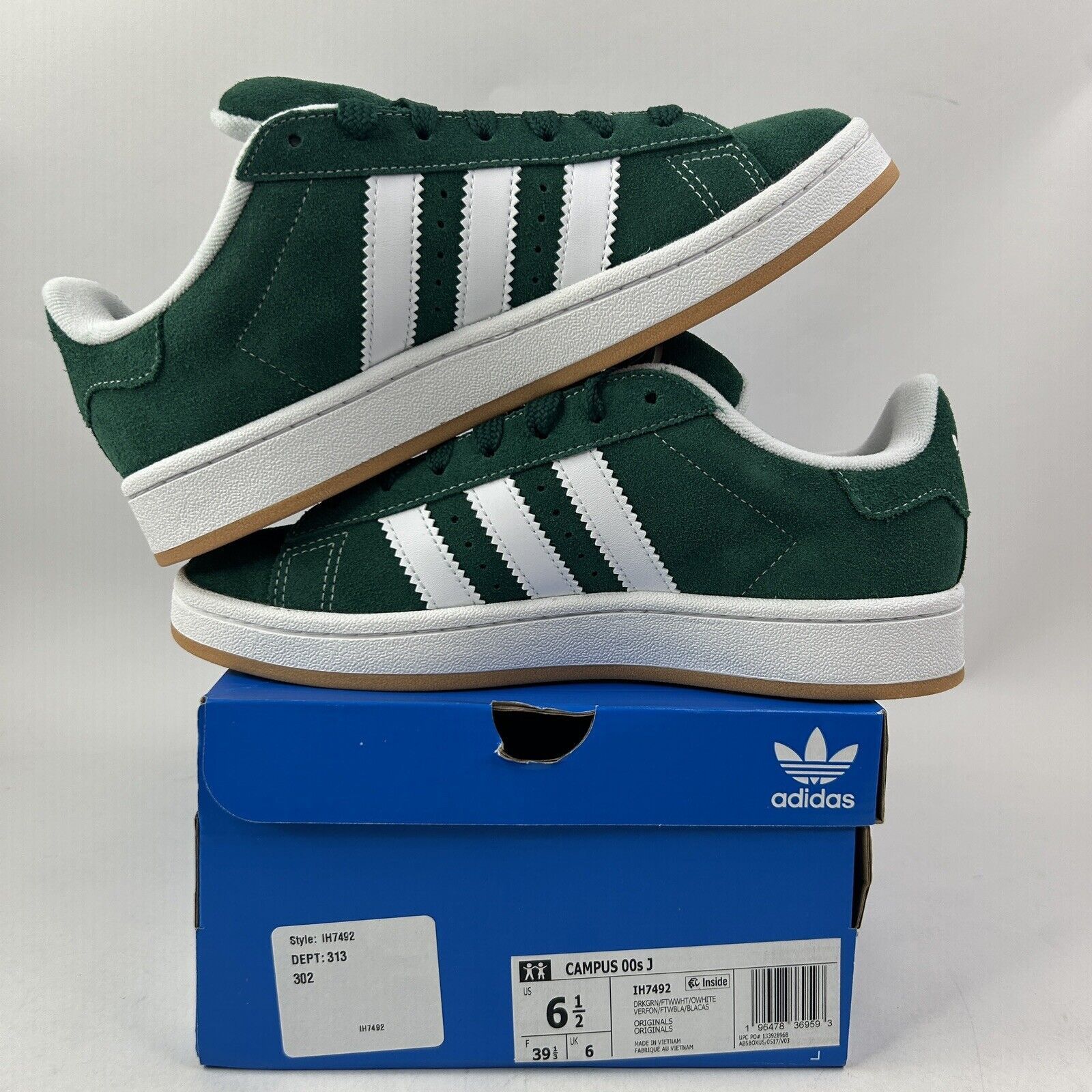 Adidas Adidas Campus 00s “Dark Green White” 2024 Size US 8 / IT 38 - 3 Thumbnail