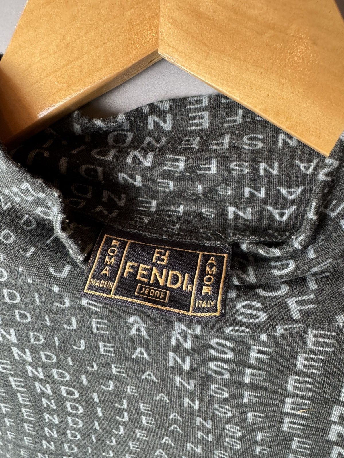 Fendi Vintage Fendi Jeans Monogram Wavy Print Turtleneck Size S / US 4 / IT 40 - 3 Thumbnail
