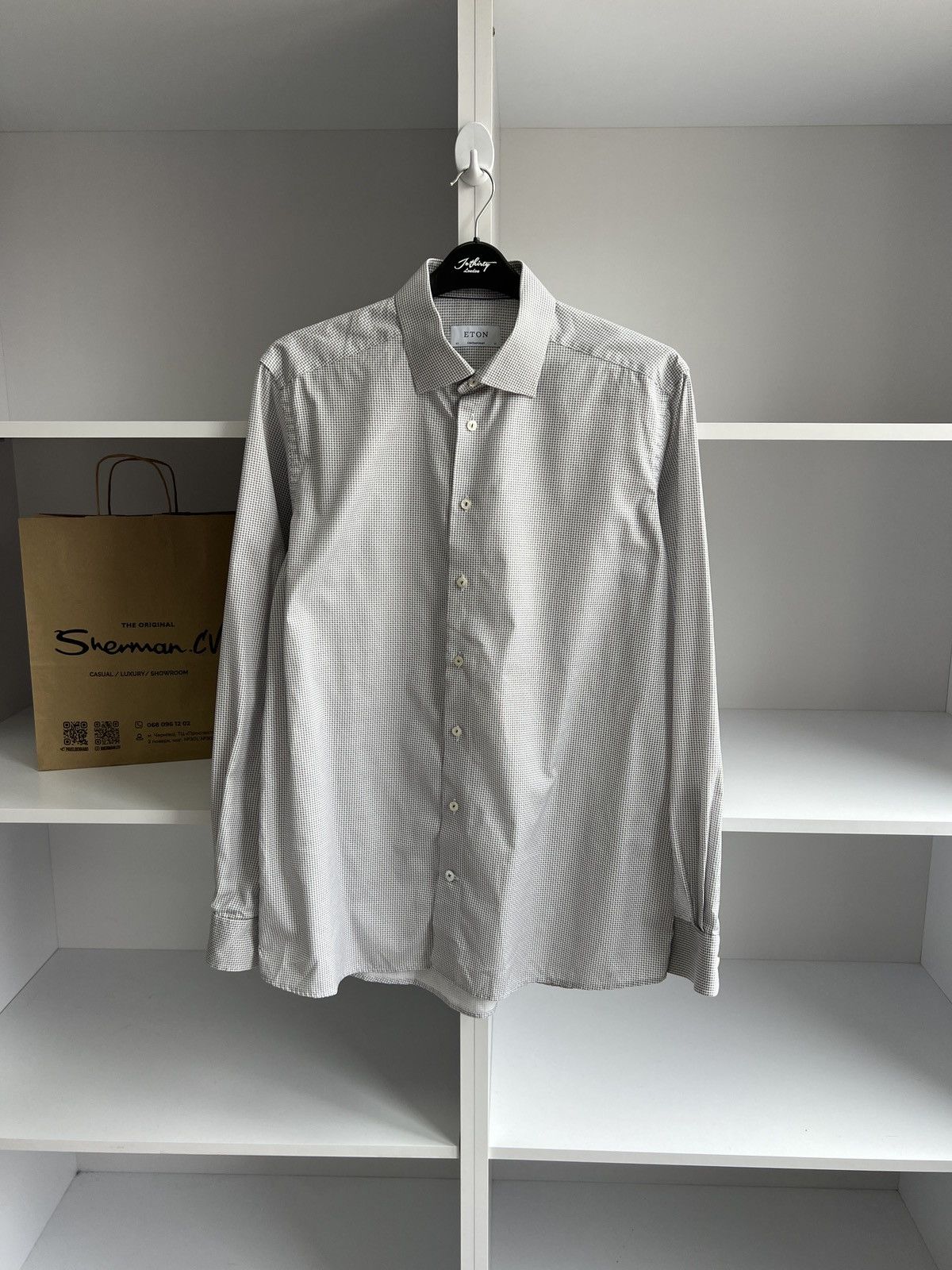 Eton × Vintage Vintage Eton Luxury Button up shirt Size US L / EU 52-54 / 3 - 1 Thumbnail