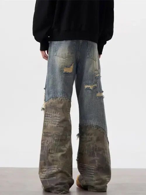 Japanese Brand × Vintage Y2K Trashy Stacked Baggy Jeans Size US 30 / EU 46 - 3 Thumbnail