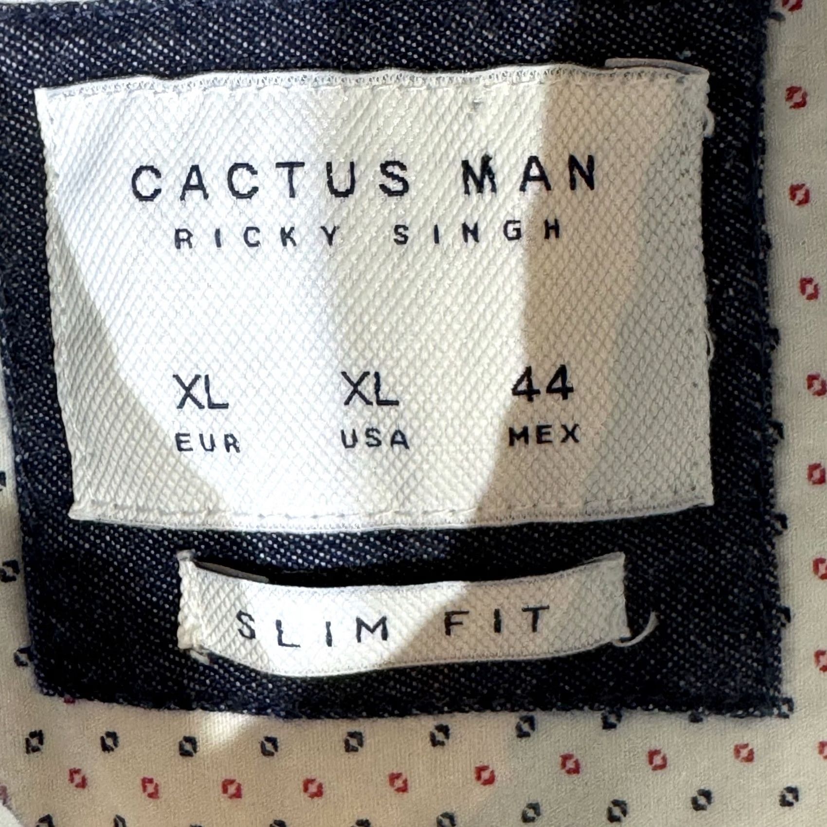 Vintage Cactus Man Shirt XL White Boat Print Slim-Fit 100% Cotton Button-Down Mens Size US XL / EU 56 / 4 - 7 Thumbnail