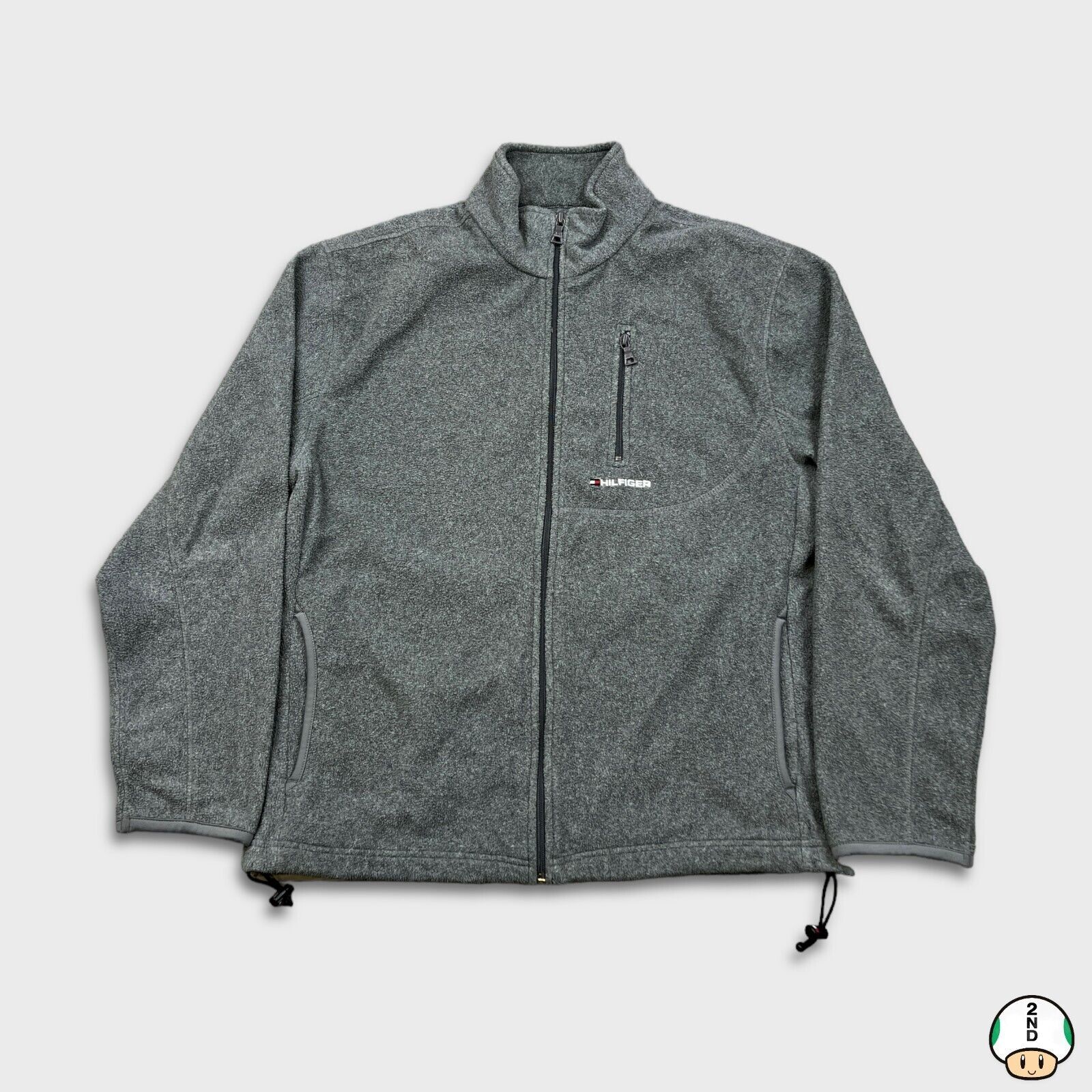 Tommy Hilfiger × Vintage Tommy Hilfiger Fleece Small Spell Out Flag Outdoor Jacket Size US S / EU 44-46 / 1 - 1 Thumbnail