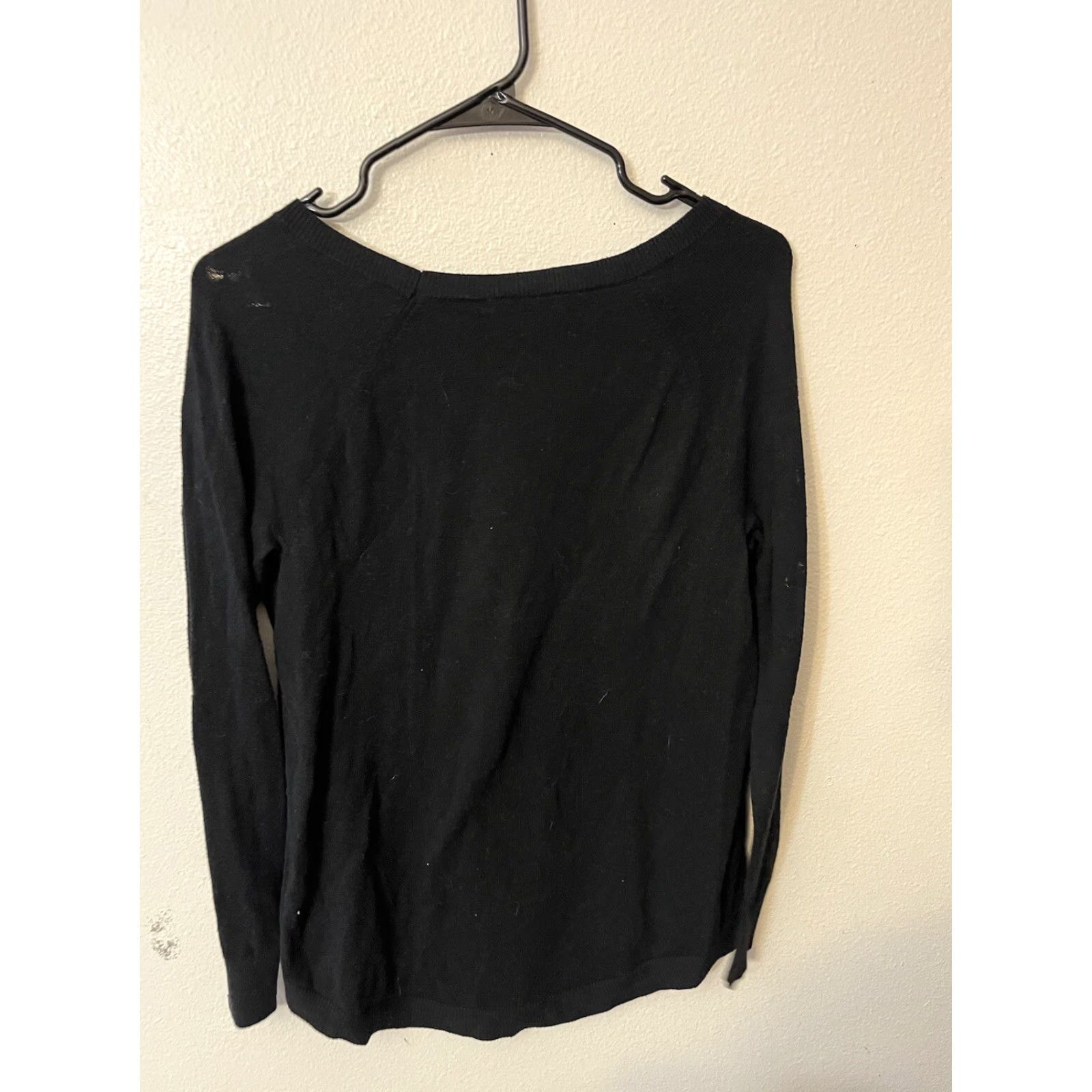Loft Loft Sweater Womens Small Petite Black Long Sleeve Round Neck Pullover Size S / US 4 / IT 40 - 3 Thumbnail
