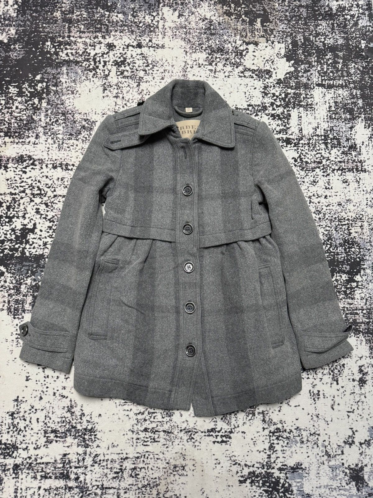 Burberry Burberry Full pattern wool Coat grey XS Size US XS / EU 42 / 0 - 1 Thumbnail