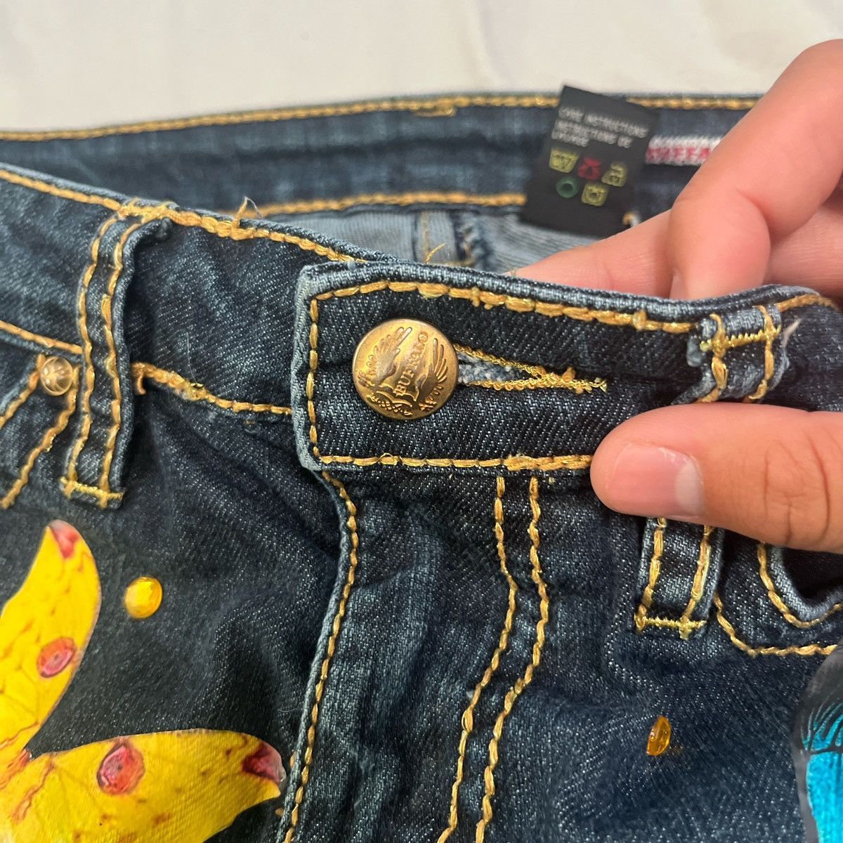 Vintage Rare butterfly jeans Size 26" / US 2 / IT 38 - 7 Thumbnail