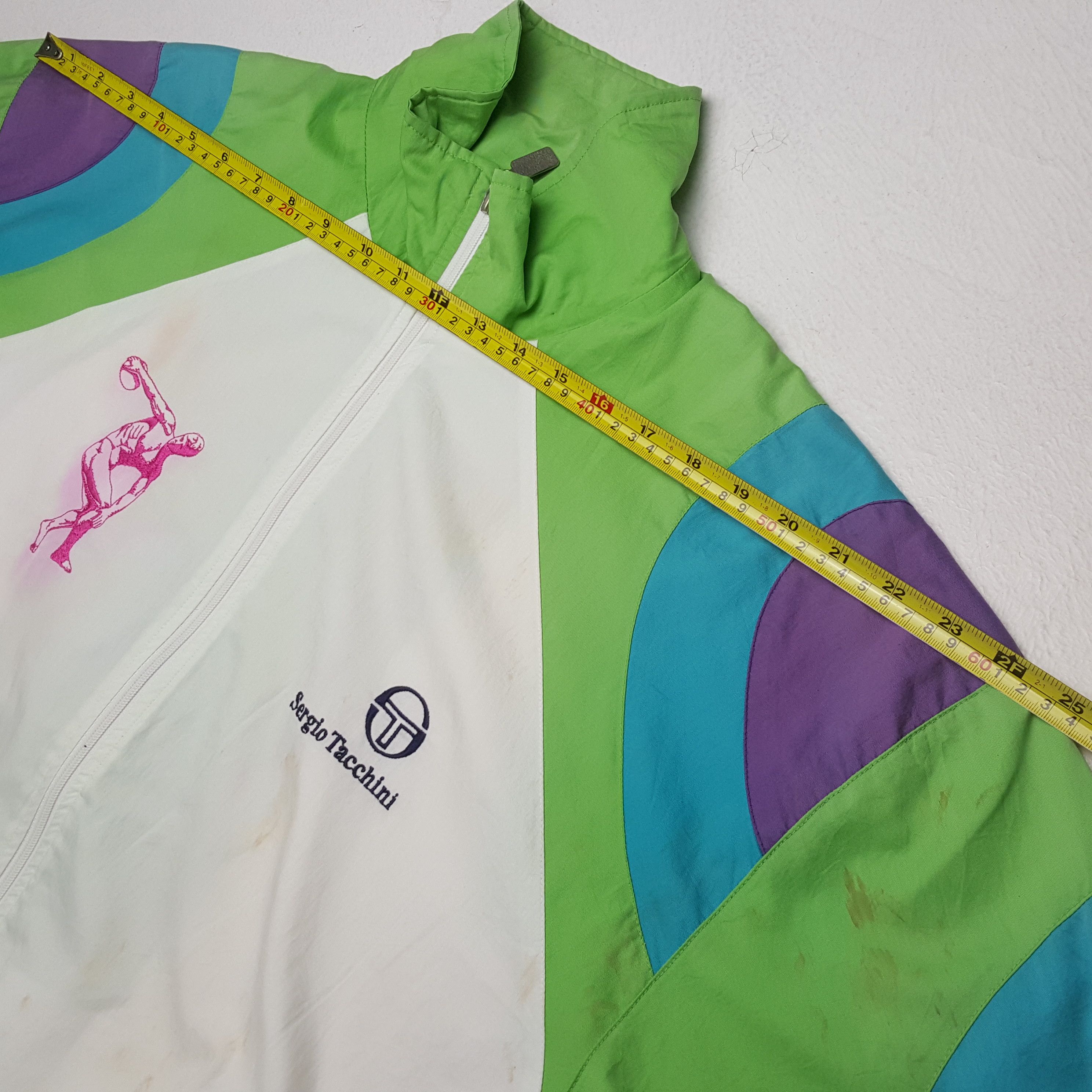 Japanese Brand × Sergio Tacchini × Vintage SERGIO TACCHINI Sportswear Style Windbreaker Jacket Size US L / EU 52-54 / 3 - 4 Thumbnail