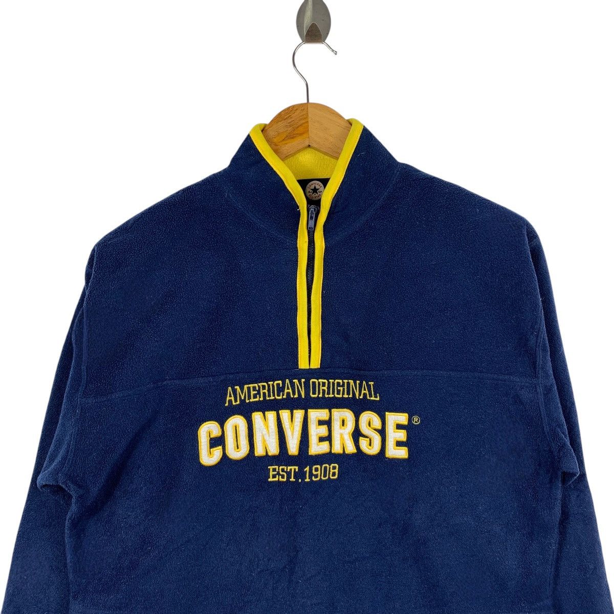 Converse CONVERSE Streetwear Big Logo Half Zipper Pullover Jumper Size US M / EU 48-50 / 2 - 3 Thumbnail
