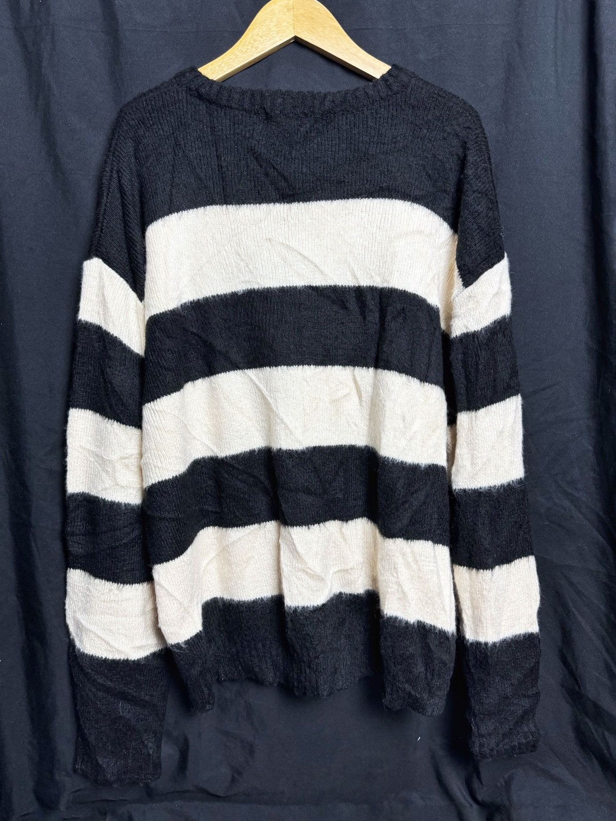 Beauty Beast × Hysteric Glamour × Japanese Brand Stripe Mohair Knit Sweater Kurt Cobain Style Size US L / EU 52-54 / 3 - 3 Thumbnail