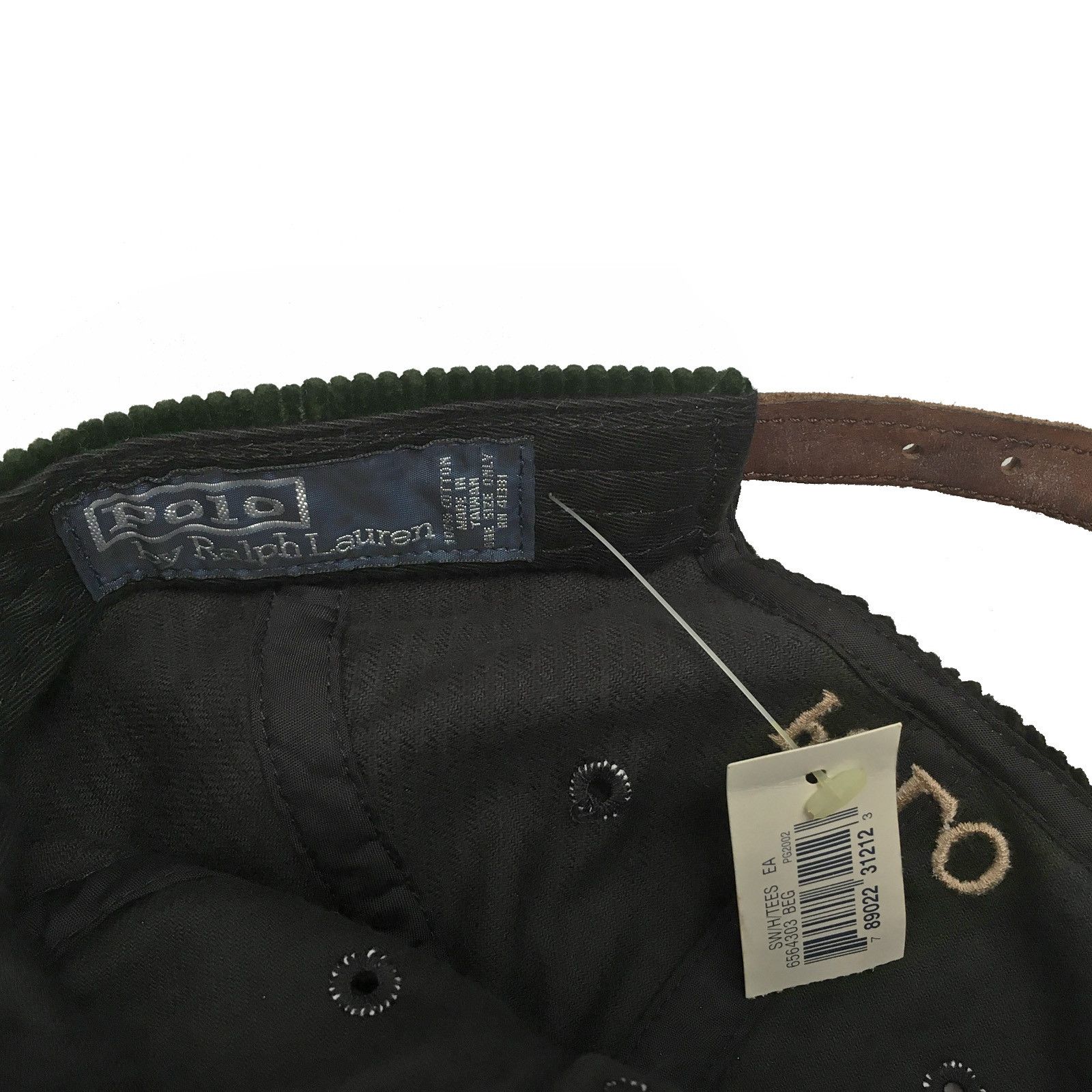 Polo Ralph Lauren NEW Vintage Polo Ralph Lauren Baseball Hat Corduroy Leather Size ONE SIZE - 3 Thumbnail