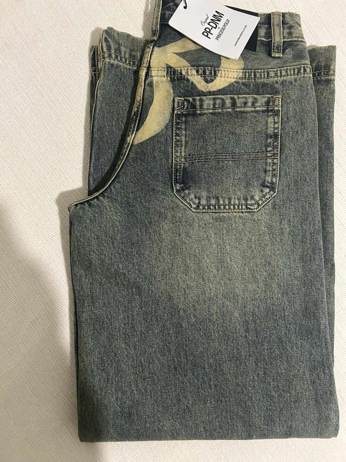PRINCESS POLLY Wide Leg Bow Stamp Jeans Size 26" / US 2 / IT 38 - 2 Thumbnail