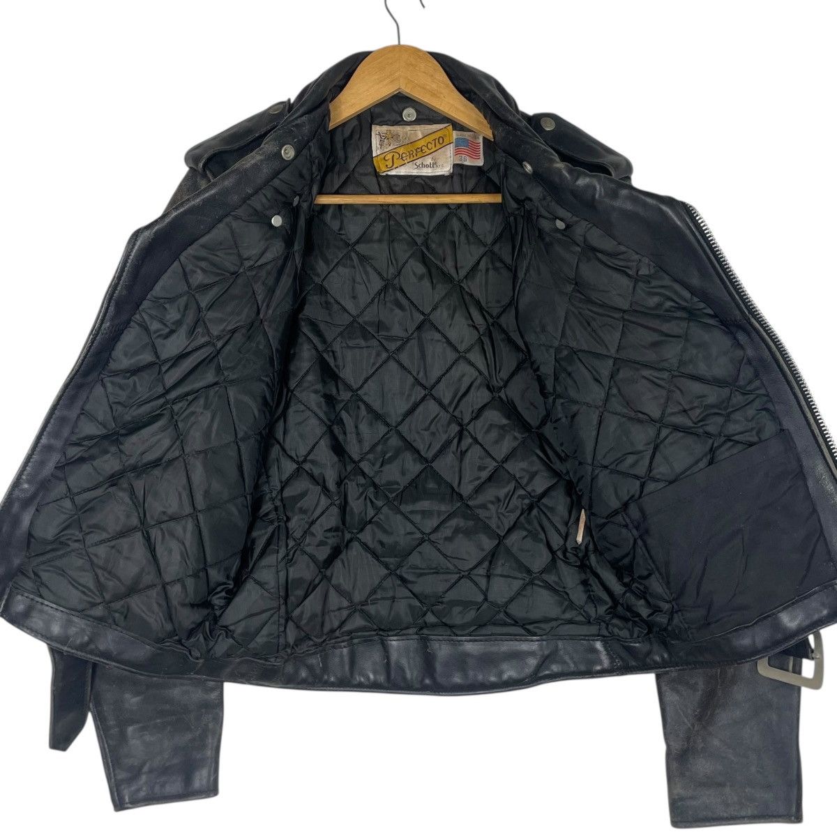 Schott 💥VINTAGE SCHOTT PERFECTO BIKER JACKET Size US S / EU 44-46 / 1 - 7 Thumbnail