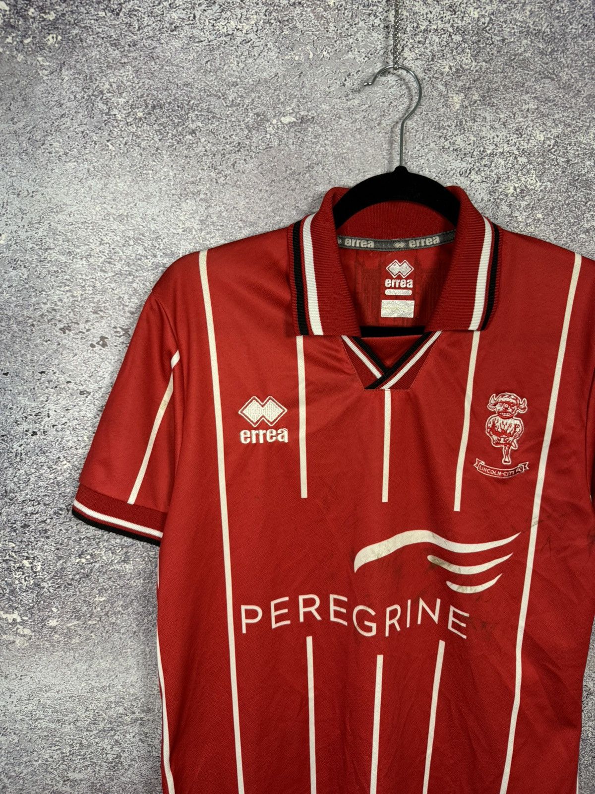 Errea × Vintage Vintage Lincoln City 2020/21 Errea Soccer Jersey Blokcore Size US S / EU 44-46 / 1 - 3 Thumbnail