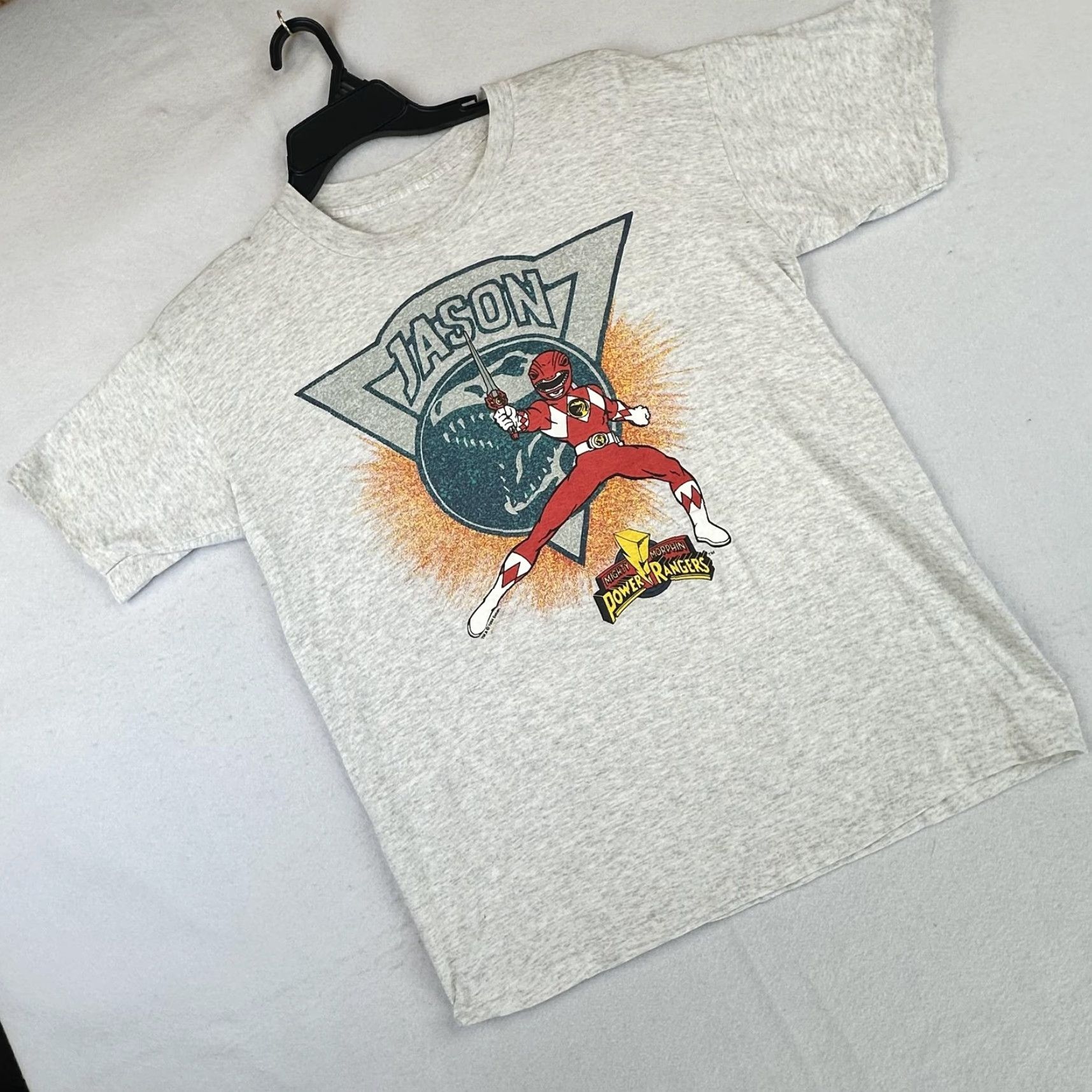 Vintage Mighty Morphin Power Rangers Shirt Mens Medium Gray Red Ranger Graphic Tee Size US M / EU 48-50 / 2 - 2 Thumbnail