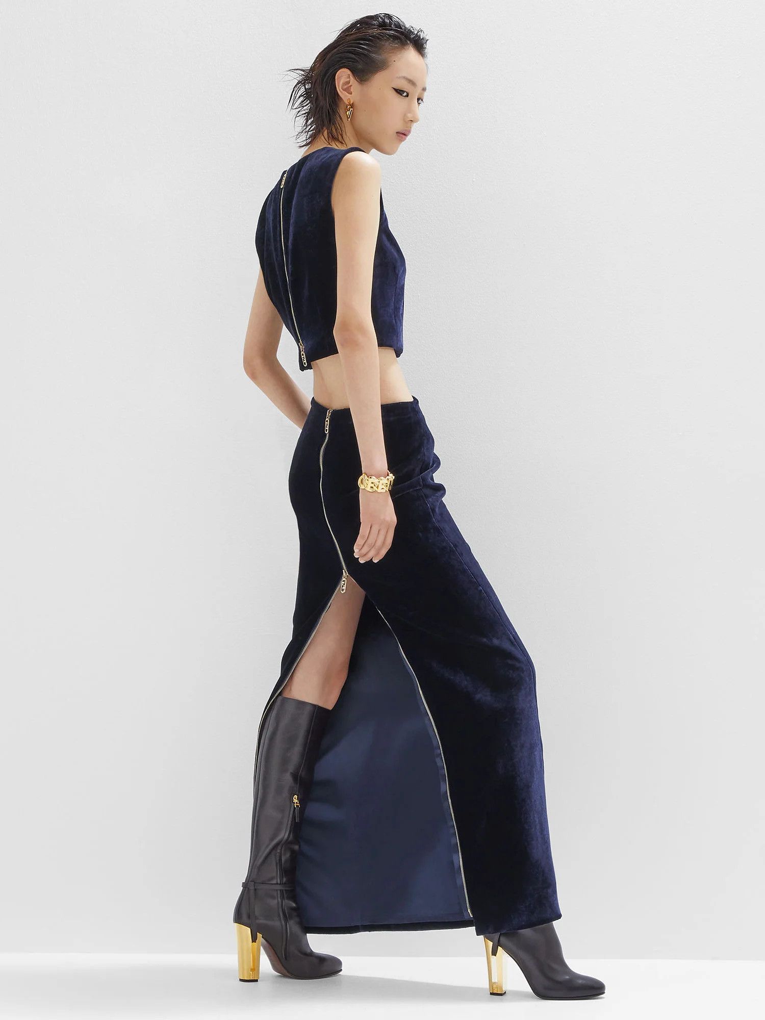 Fendi o1s1wg110225 Skirt in Black Size 32" / US 10 / IT 46 - 2 Thumbnail
