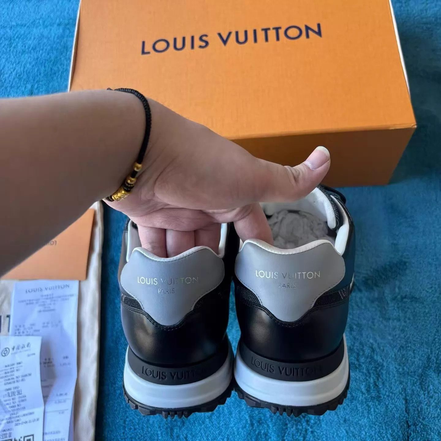 Louis Vuitton Lv Run Away Embroidered Denim & Leather Black 41 Size US 8 / EU 41 - 4 Thumbnail