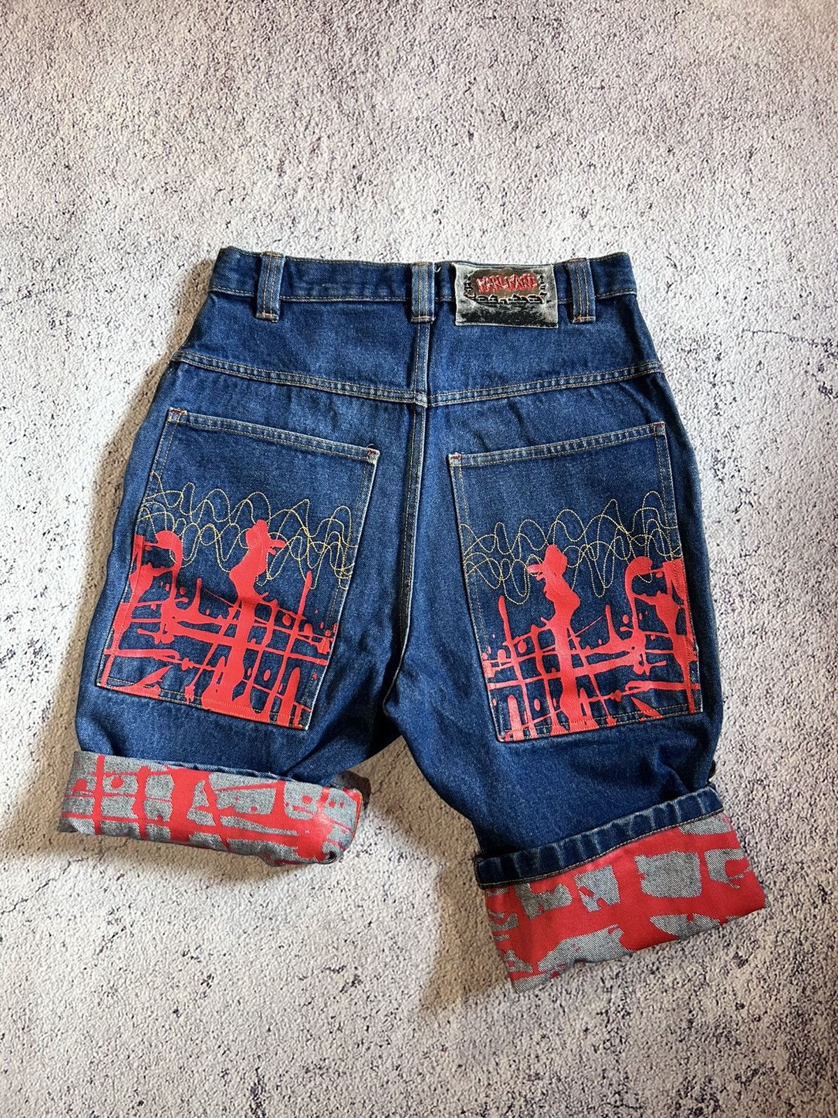 Vintage Karl Kani Vintage Very Rare Baggy Shorts Y2K Hip-Hop Sk8 Size US 28 / EU 44 - 14 Thumbnail