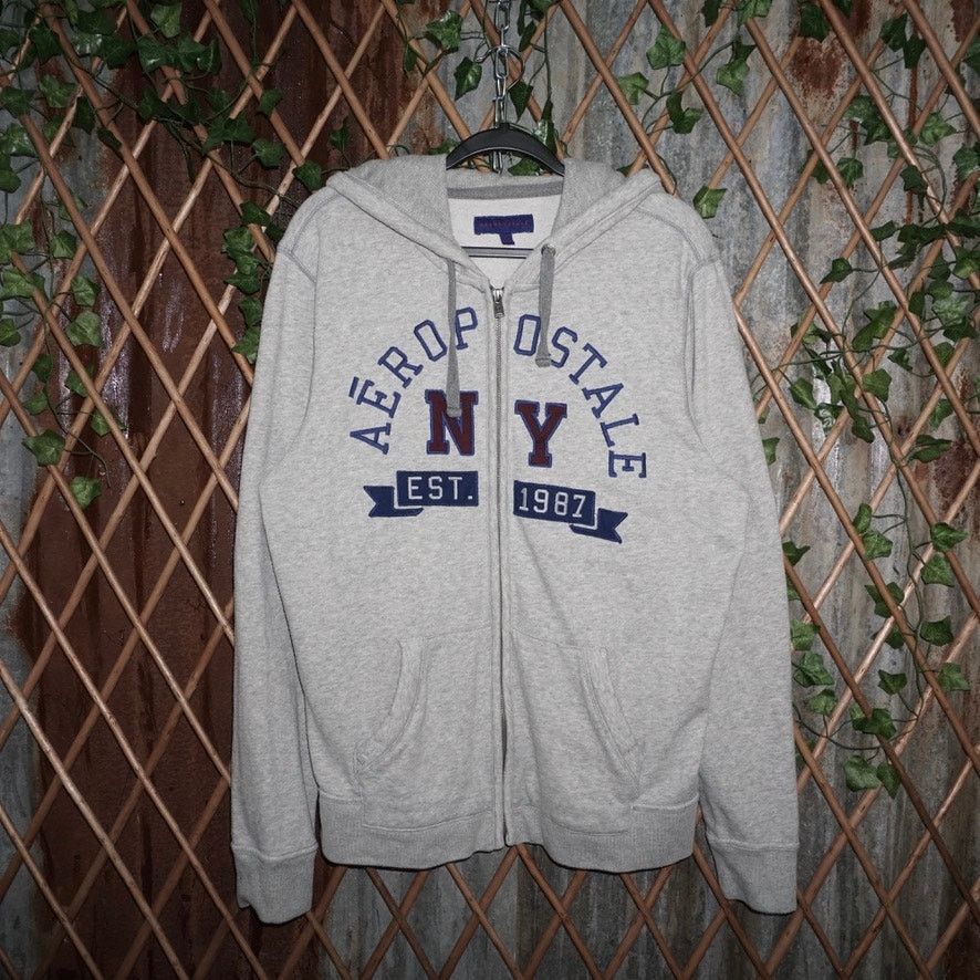 Aeropostale Large -Vintage Y2K Aeropostale New York embroider zip hoodie Size US L / EU 52-54 / 3 - 1 Thumbnail