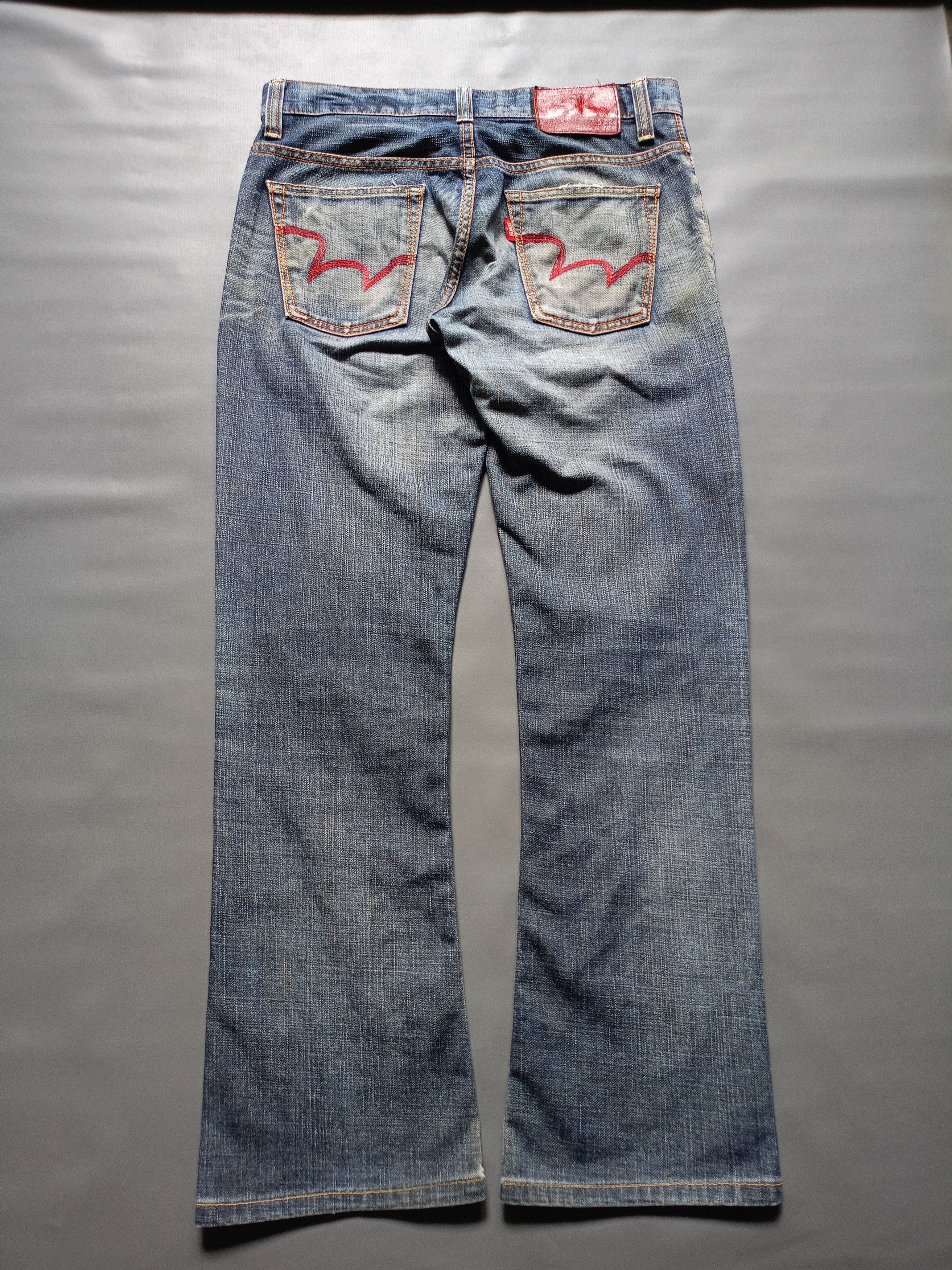 Japanese Brand 2000s Edwin Distressed Flare Denim Pants style ifsixwasnine Size US 32 / EU 48 - 2 Thumbnail