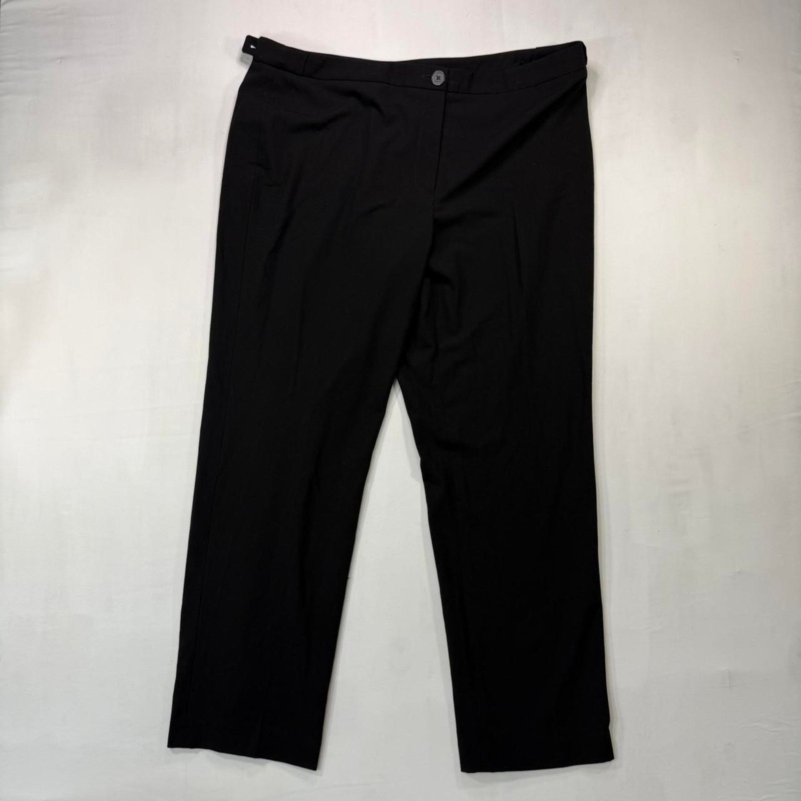 DKNY Black DKNY straight leg trousers with zipper closure Sz 16 Size 38" / US 16 / IT 52 - 1 Thumbnail