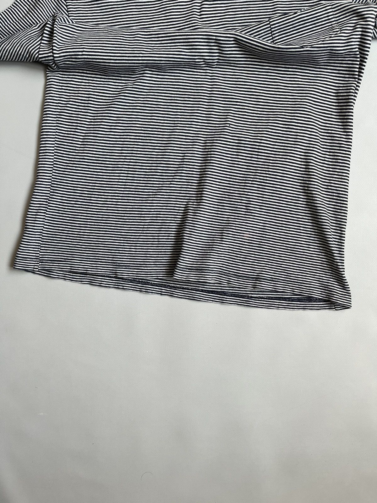 Officine Generale Officine Generale Women Blue & White Short Sleeve Striped Size M / US 6-8 / IT 42-44 - 4 Thumbnail