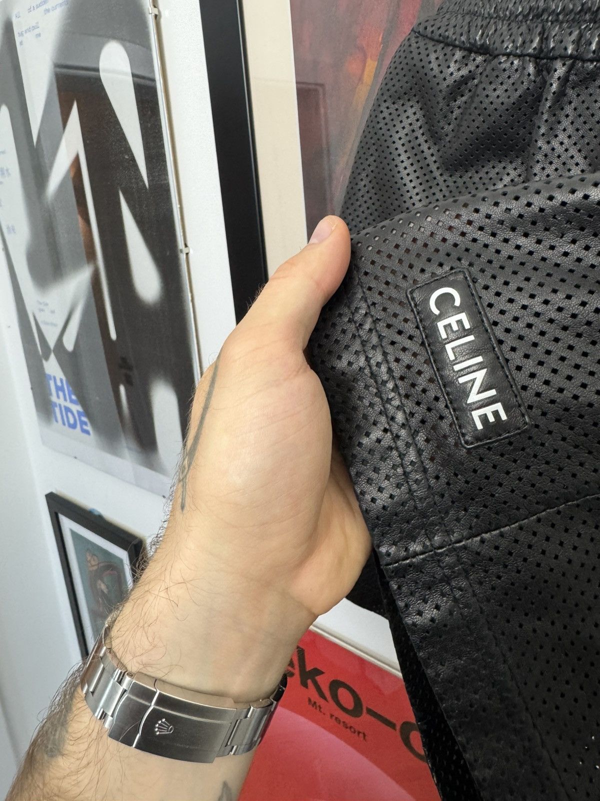 Celine Celine Paris Lambskin Leather Logo Designer Shorts Luxury Size US 30 / EU 46 - 2 Thumbnail