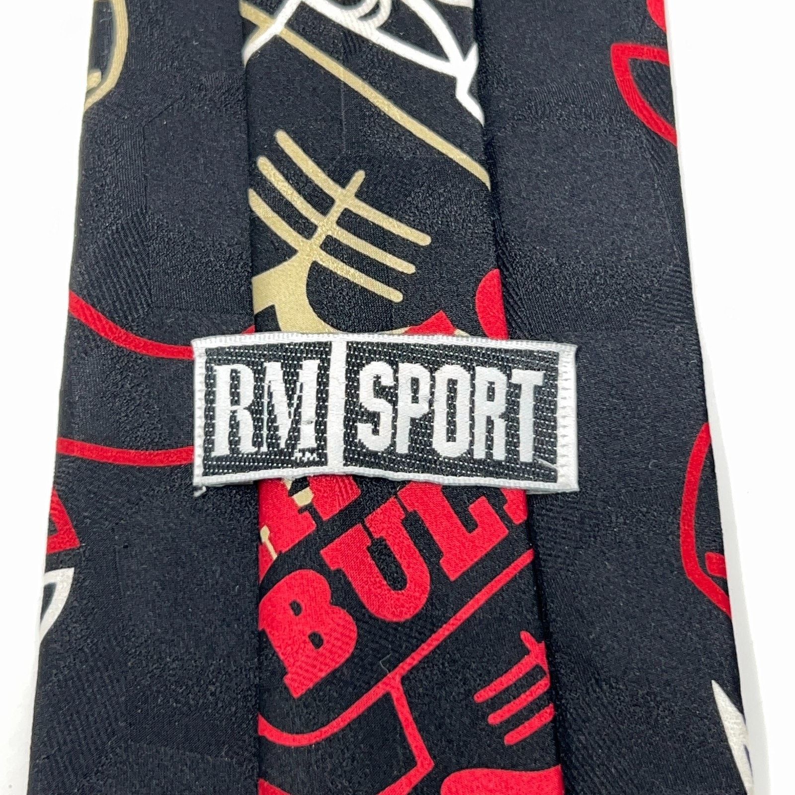 Ralph Marlin Vintage 90s Chicago Bulls RM Sport Tie Necktie NBA Black Size ONE SIZE - 4 Thumbnail