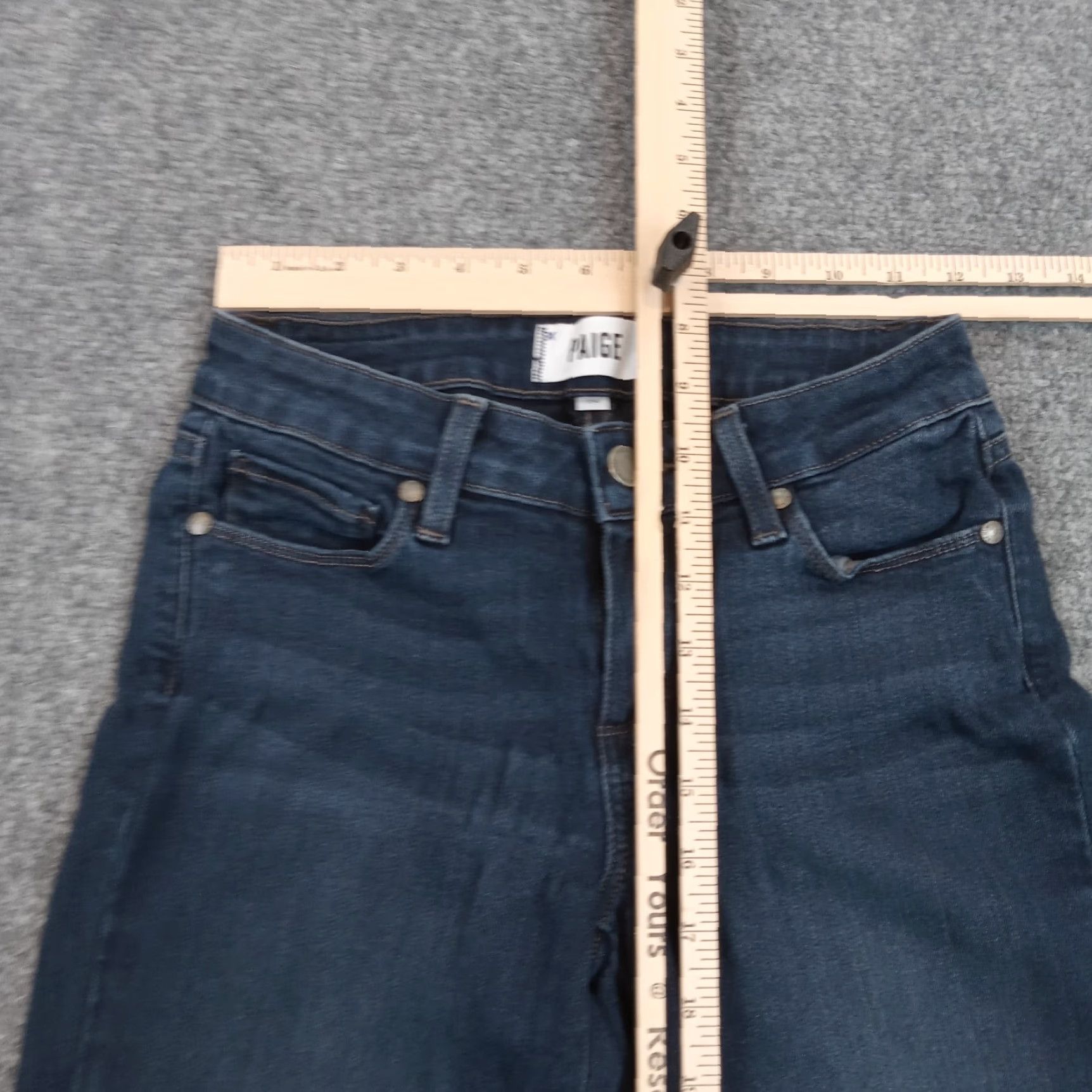 Paige Paige Womens Blue Denim Skinny Jeans Size 24 Low Rise Stretch Size 42" / US 20 - 4 Thumbnail
