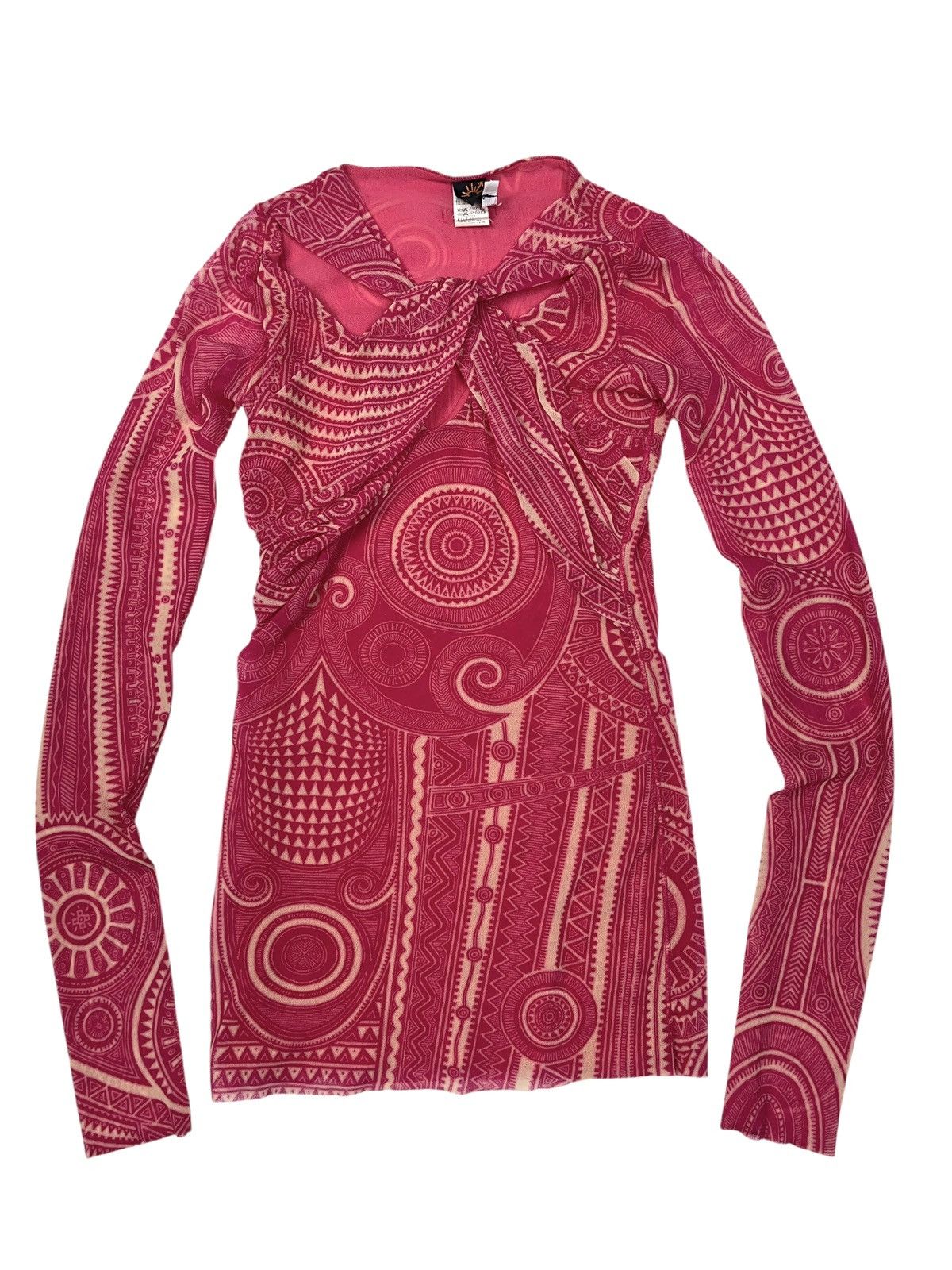 Jean Paul Gaultier Vintage Jean Paul Gaultier Soleil Tribal Tattoo Mesh Top Size S / US 4 / IT 40 - 3 Thumbnail