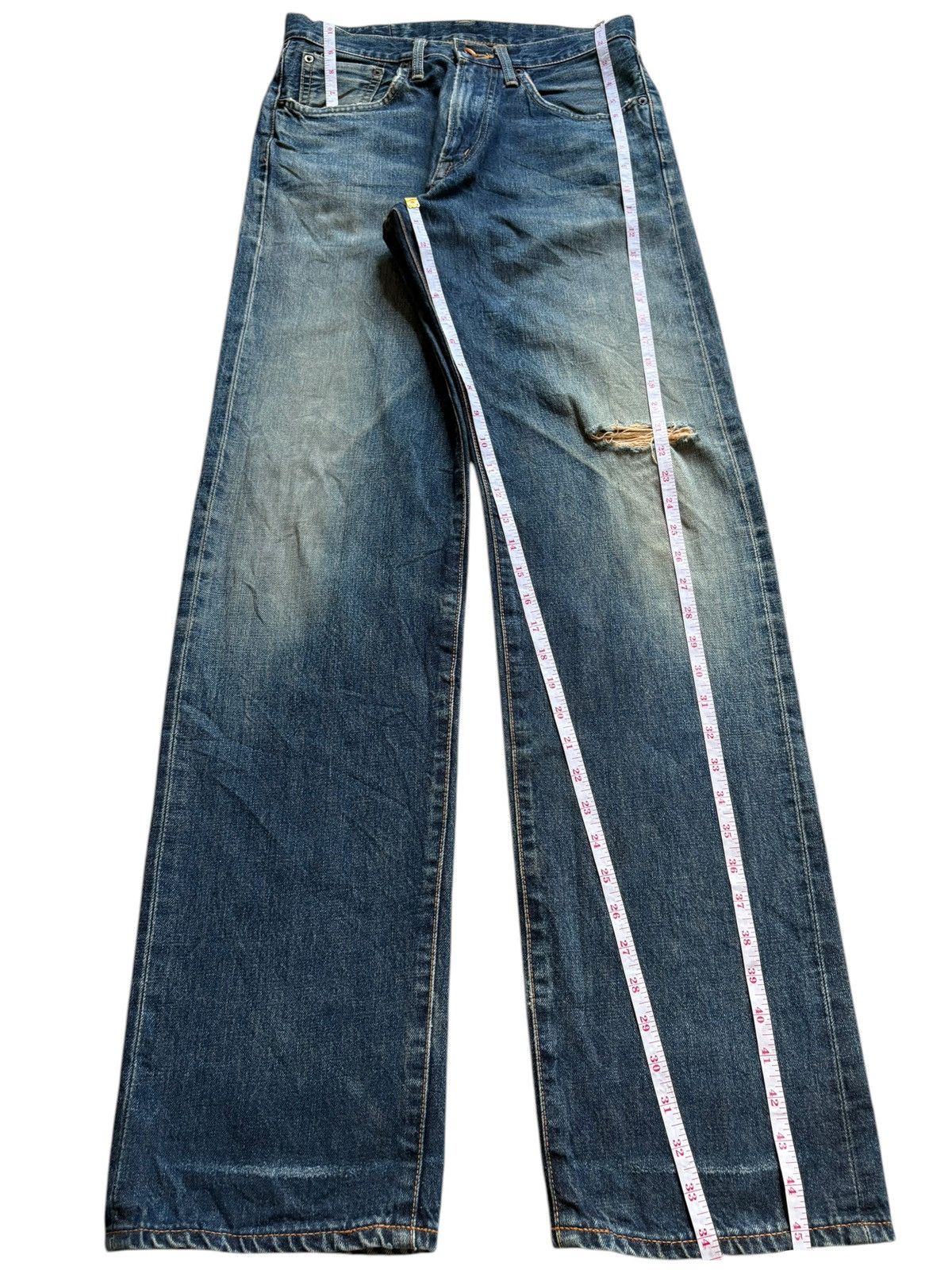 Edwin Vintage Japanese Edwin 505x Selvedge Mud Wash Baggy Jeans Size US 30 / EU 46 - 14 Thumbnail