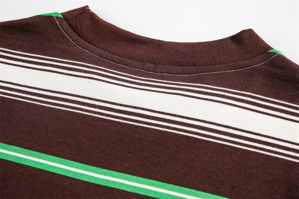Japanese Brand × Vintage Men's fun cartoon embroidery loose casual striped T-shirt Size US M / EU 48-50 / 2 - 5 Thumbnail