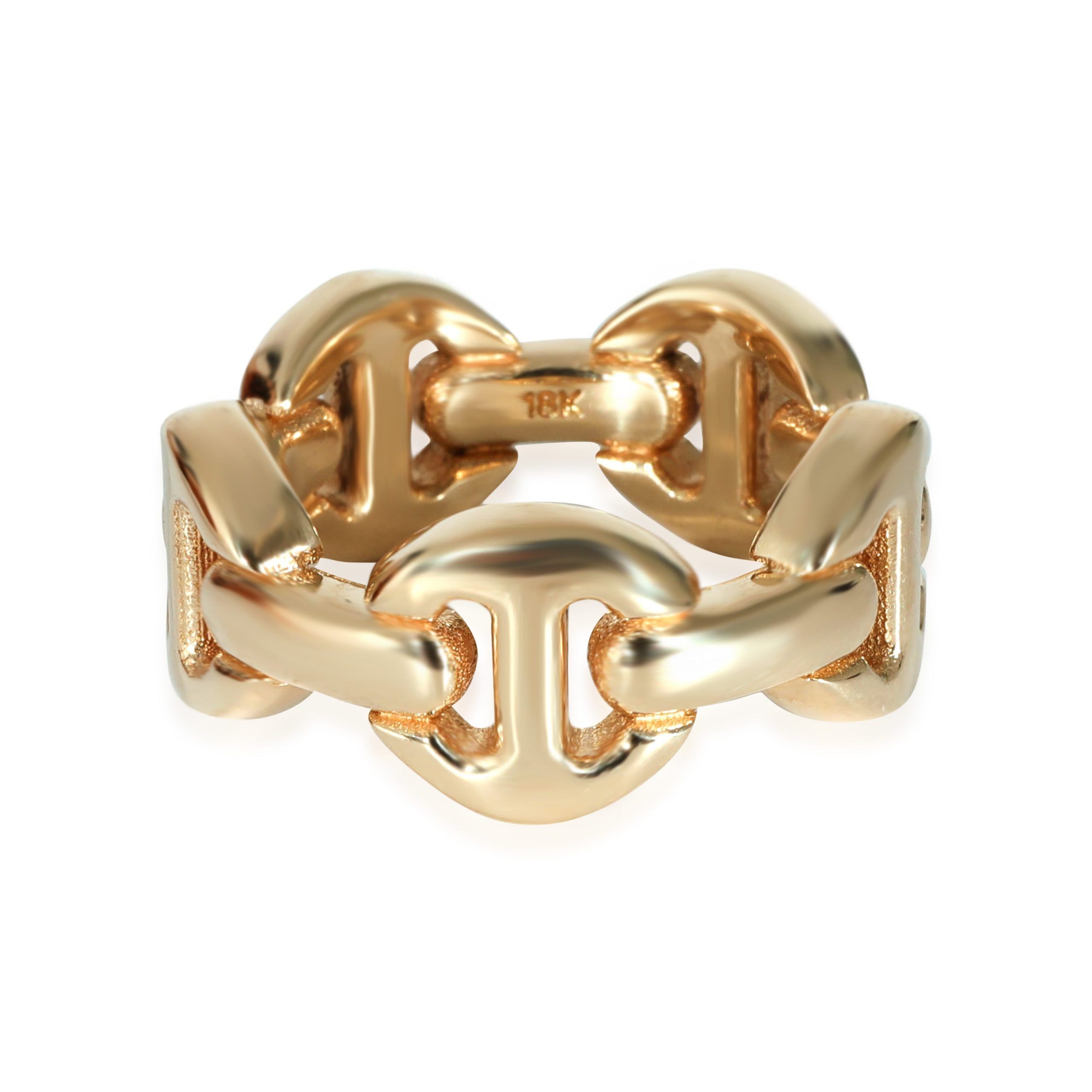 image of David Yurman Hoorsenbuhs Tri-Link Brute Classic Ring In 18K Yellow Gold, Women's