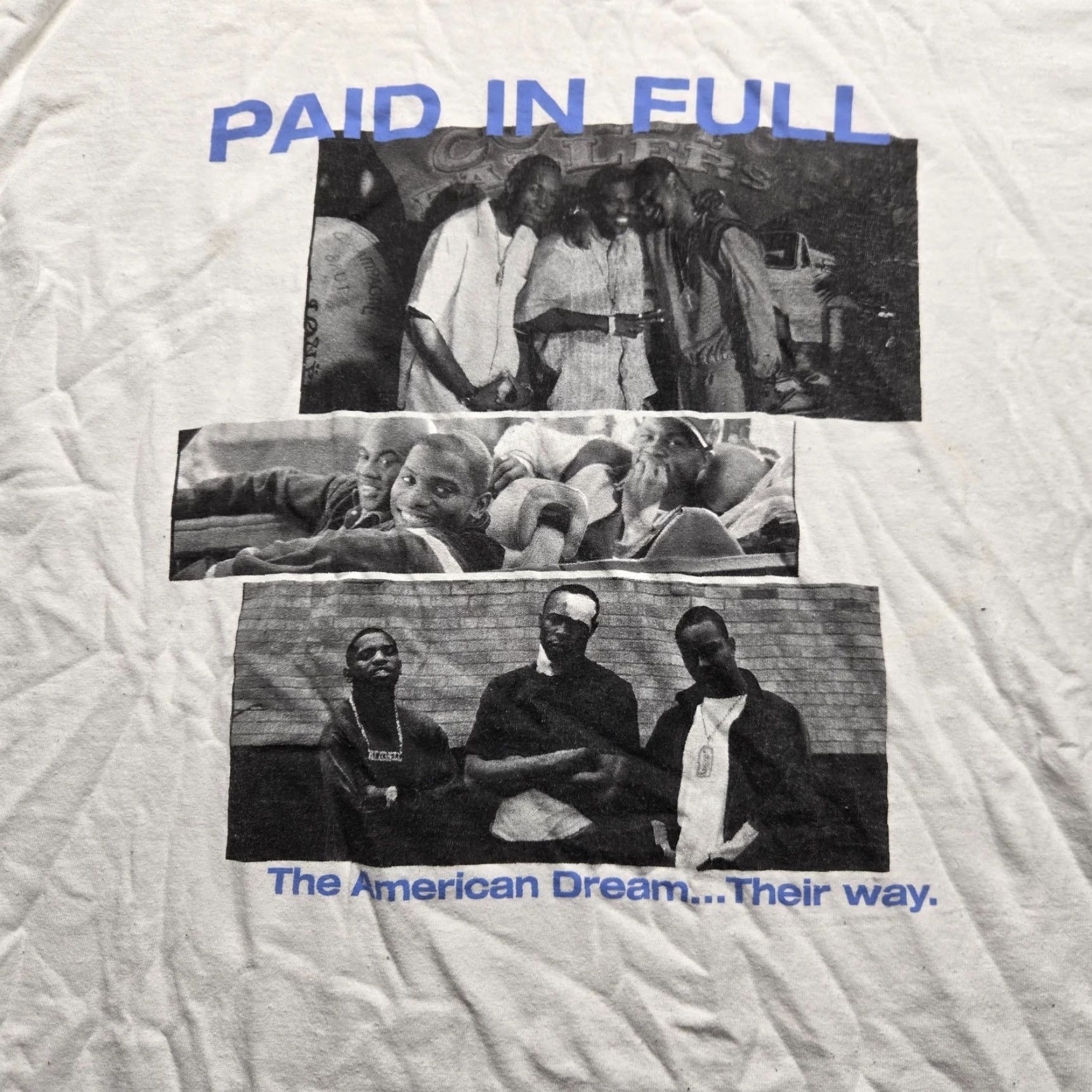 Vintage Paid in Full Shirt Men Adult Size 2X Crew Neck Short Sleeve White T-Shirt Movie Gangsta 90s Theme Merch Size US S / EU 44-46 / 1 - 2 Thumbnail