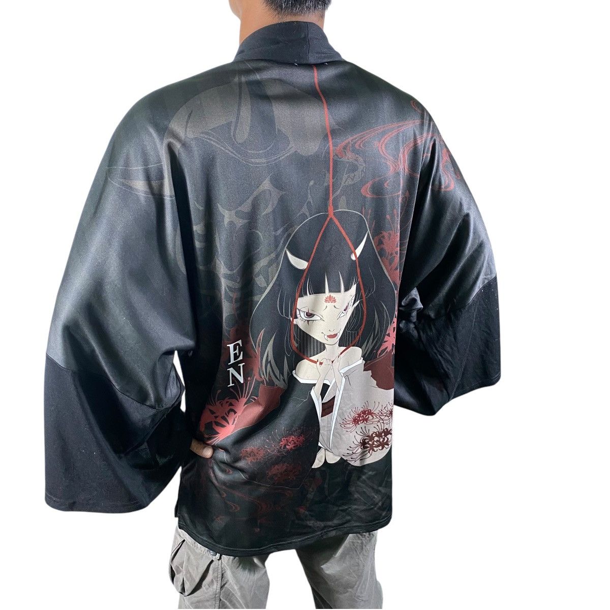 Japanese Brand Miyabi EN Cardigan Japanese Pattern Unique Kimono Haori Size US M / EU 48-50 / 2 - 7 Thumbnail