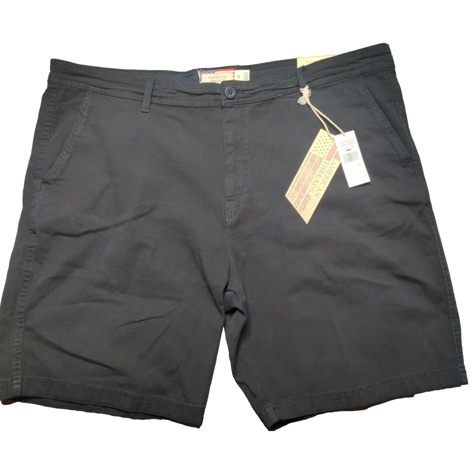 Vintage American Threads Men Shorts 40 Black Garment Dye Cotton Stretch 9" NEW MSRP 0 Size US 40 / EU 56 - 2 Thumbnail