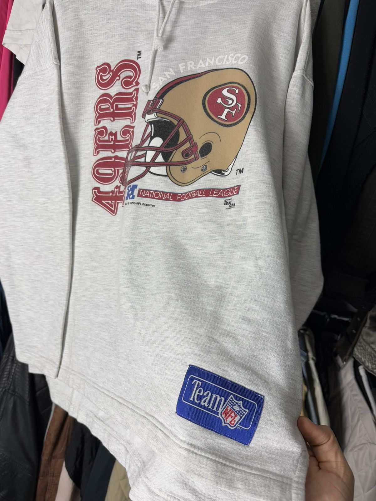 NFL × Vintage Vintage San Francisco 49ers 1996 NFL Hoodie Loose Fit 90s Size US L / EU 52-54 / 3 - 9 Thumbnail