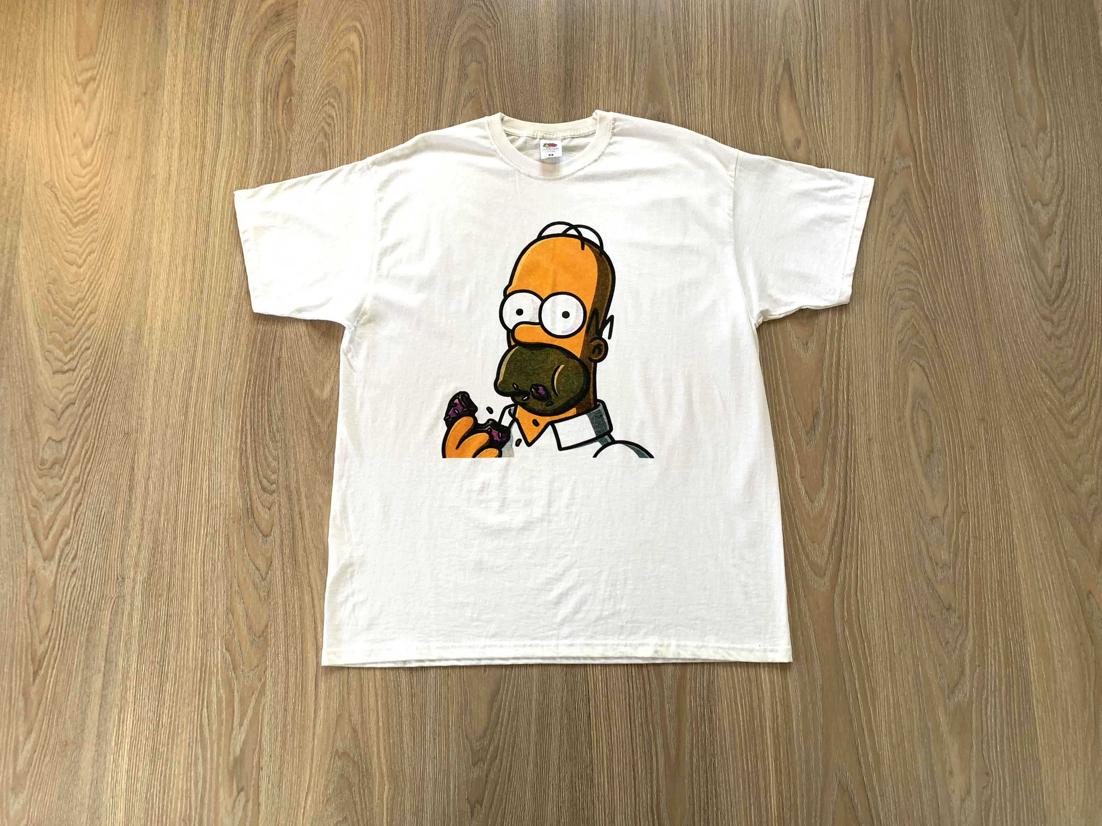 Fruit Of The Loom × The Simpsons Vintage Homer Simpson Big Logo T-Shirt Size US XL / EU 56 / 4 - 1 Thumbnail