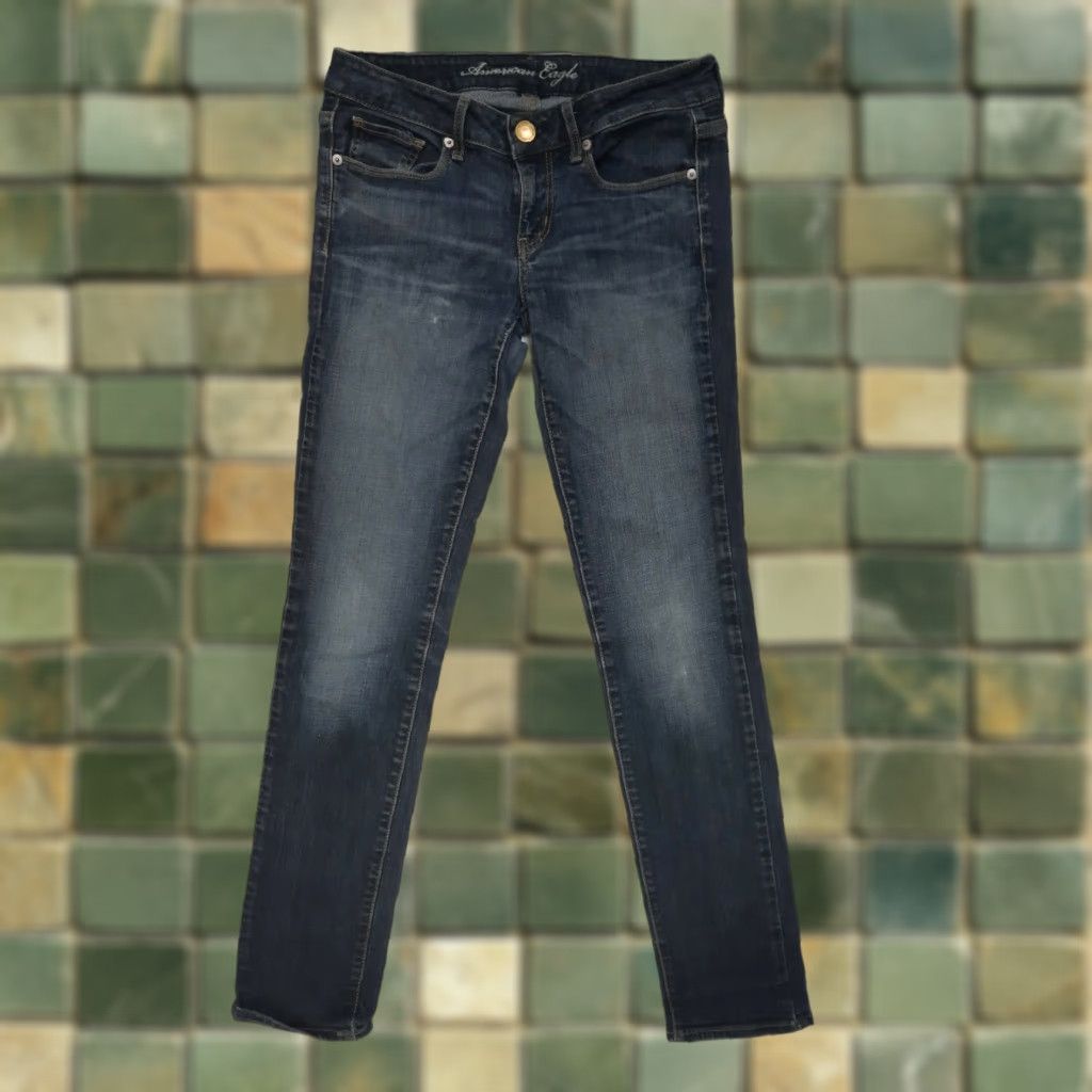 American Eagle Outfitters American Eagle Outfitters Skinny Jeans Blue Dark 29x29 Women Size 6 Stretch Denim Slim Pockets Logo Size 28" / US 6 / IT 42 - 1 Thumbnail