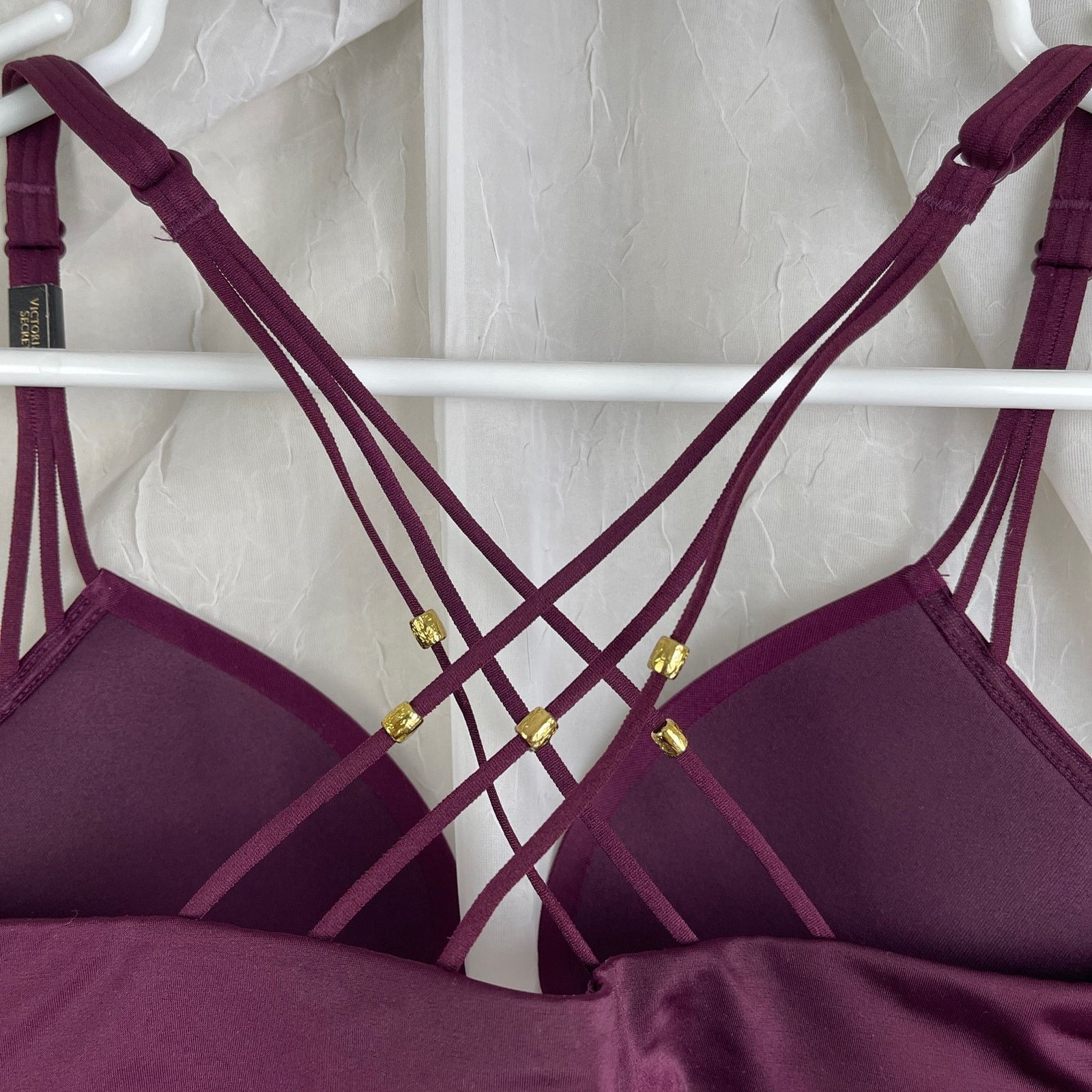 Victoria's Secret Victoria’s Secret Very Sexy Push Up Purple Gold 32 A NWT Size ONE SIZE - 7 Thumbnail