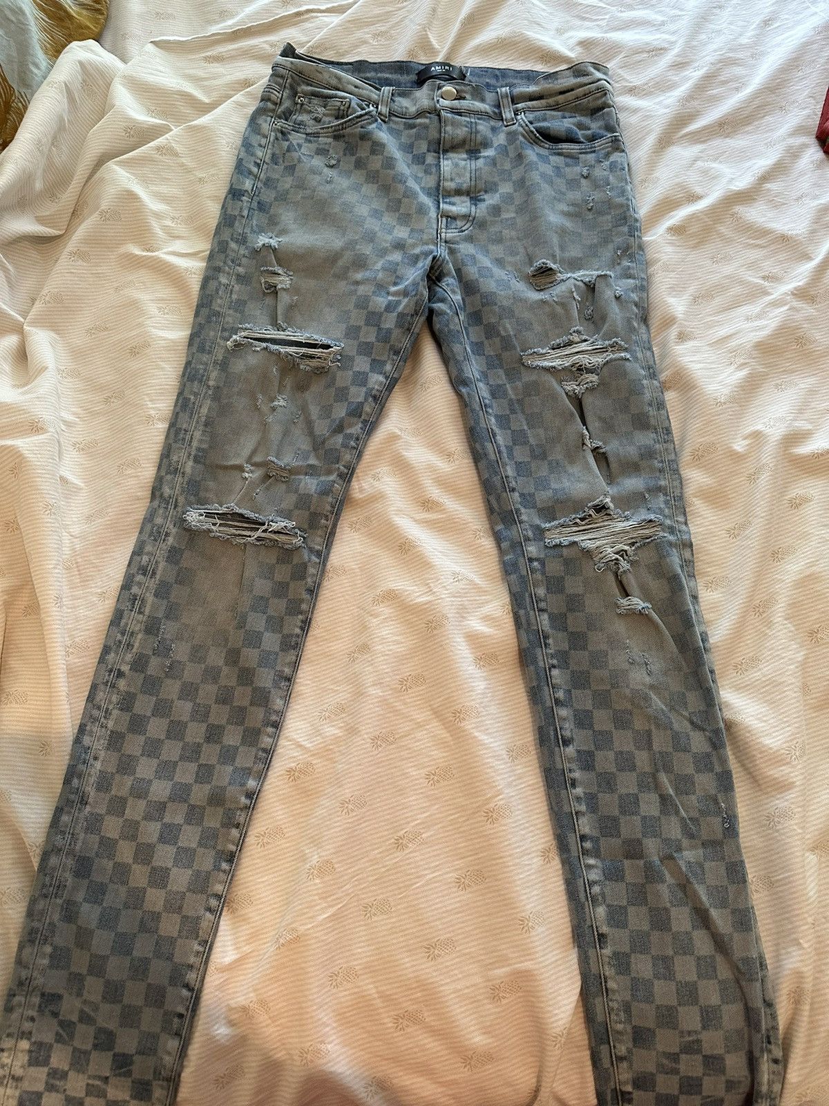 AMIRI sky checked jeans