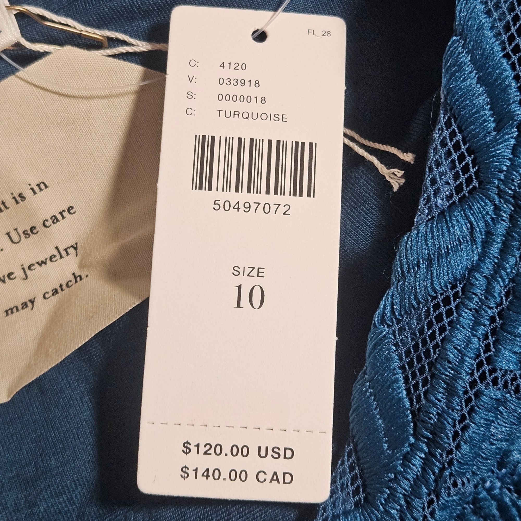 Anthropologie NWT Anthropologie Sienna Embroidered Pencil Skirt Turquoise Size 32" / US 10 / IT 46 - 4 Thumbnail