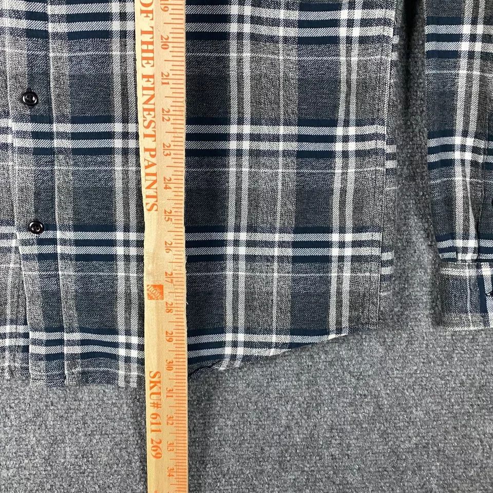 Other Active Flannel Men's Shirt Gray Plaid Adults 100% Cotton XL Size US XL / EU 56 / 4 - 4 Thumbnail