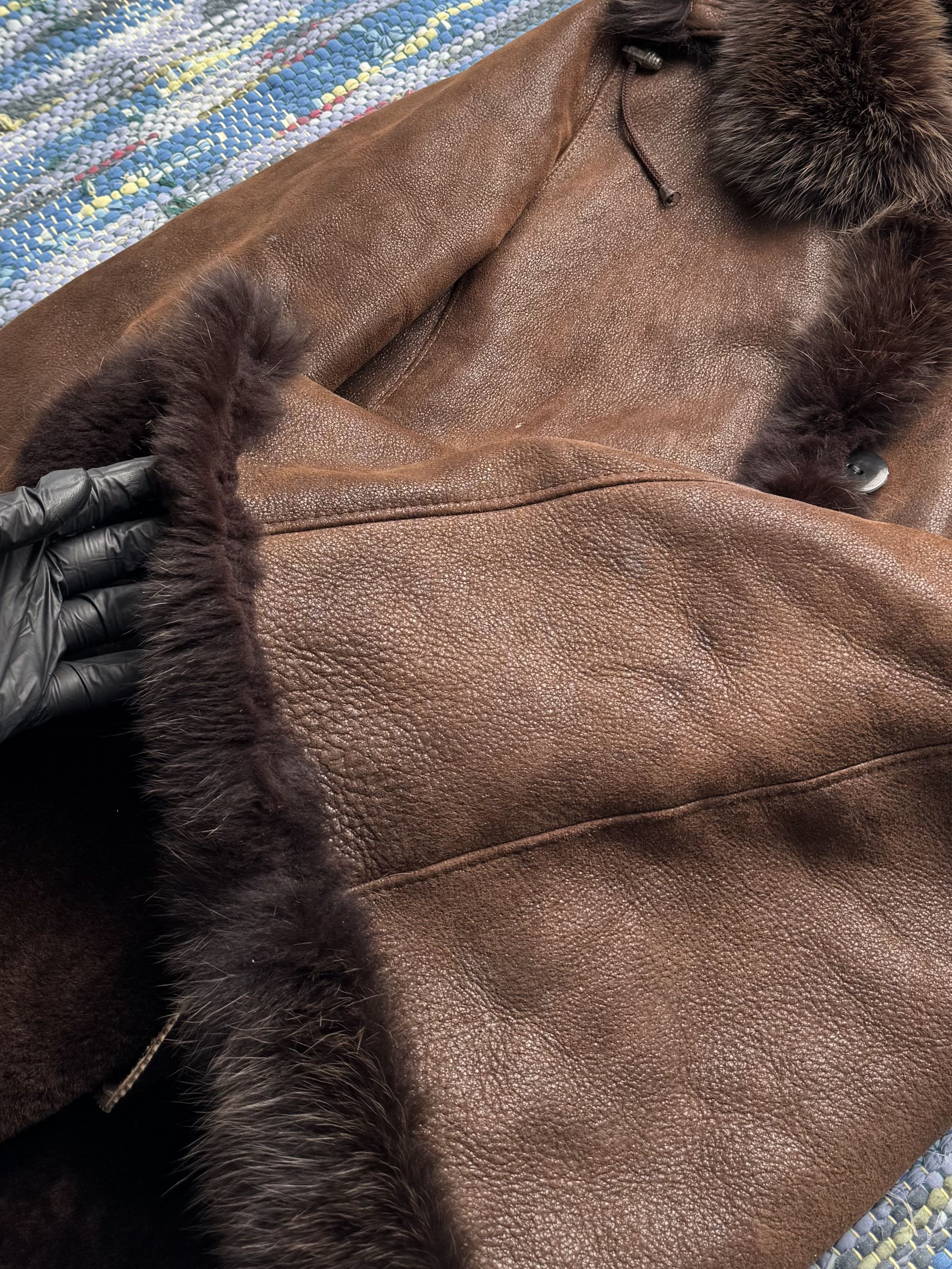 Vintage Vintage Real Sheepskin Jacket With Hood D15 Size XL / US 12-14 / IT 48-50 - 6 Thumbnail