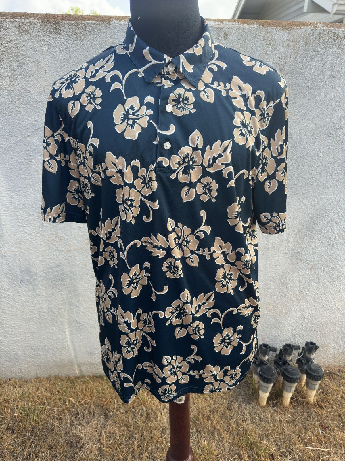 Reyn Spooner PreOwned Reyn Spooner Brrr Polo Shirt Hawaiian Print Men's L Size US L / EU 52-54 / 3 - 1 Thumbnail
