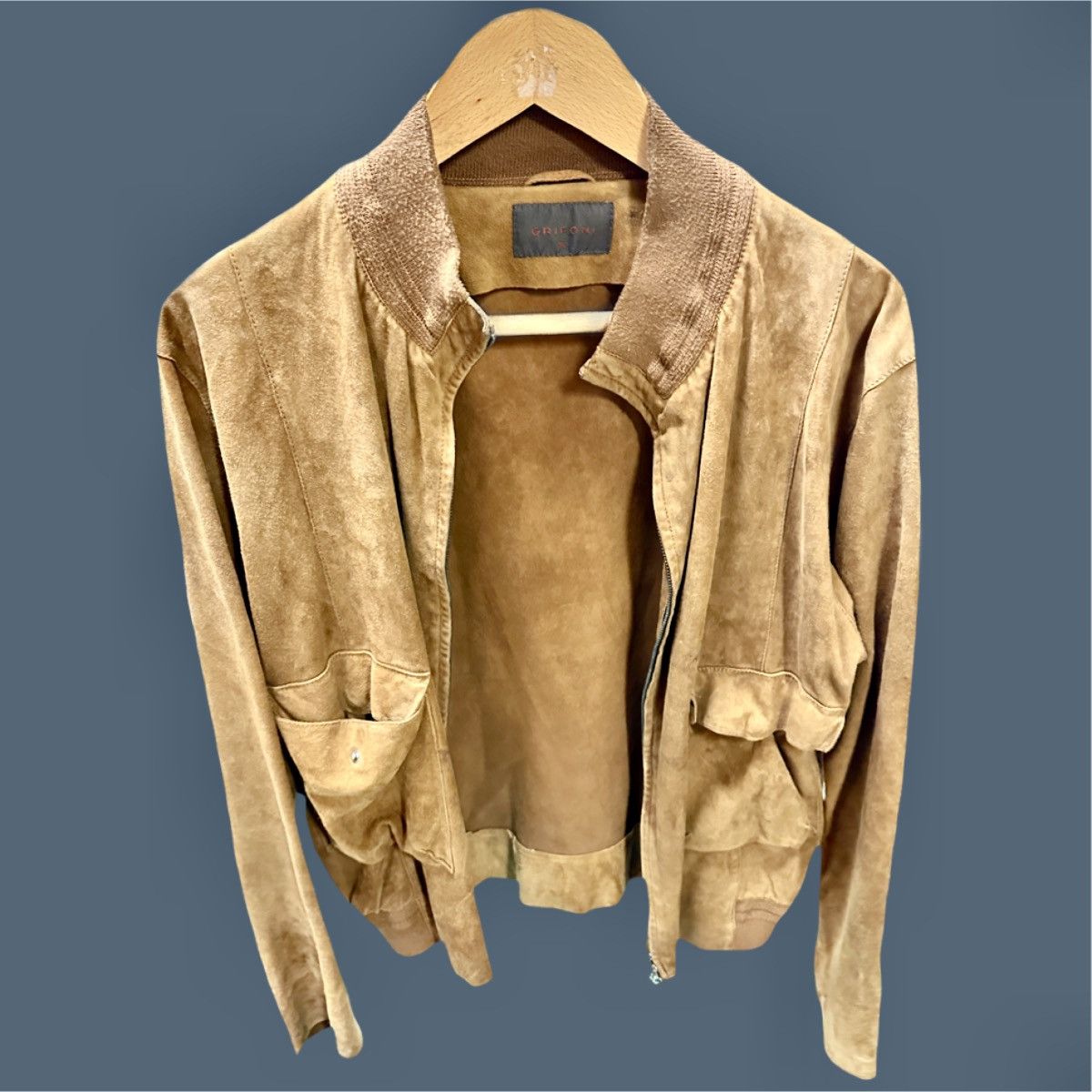 Grifoni Grifoni Men’s Suede Jacket | Size 52 (L/XL) | Made in Italy Size US L / EU 52-54 / 3 - 1 Thumbnail