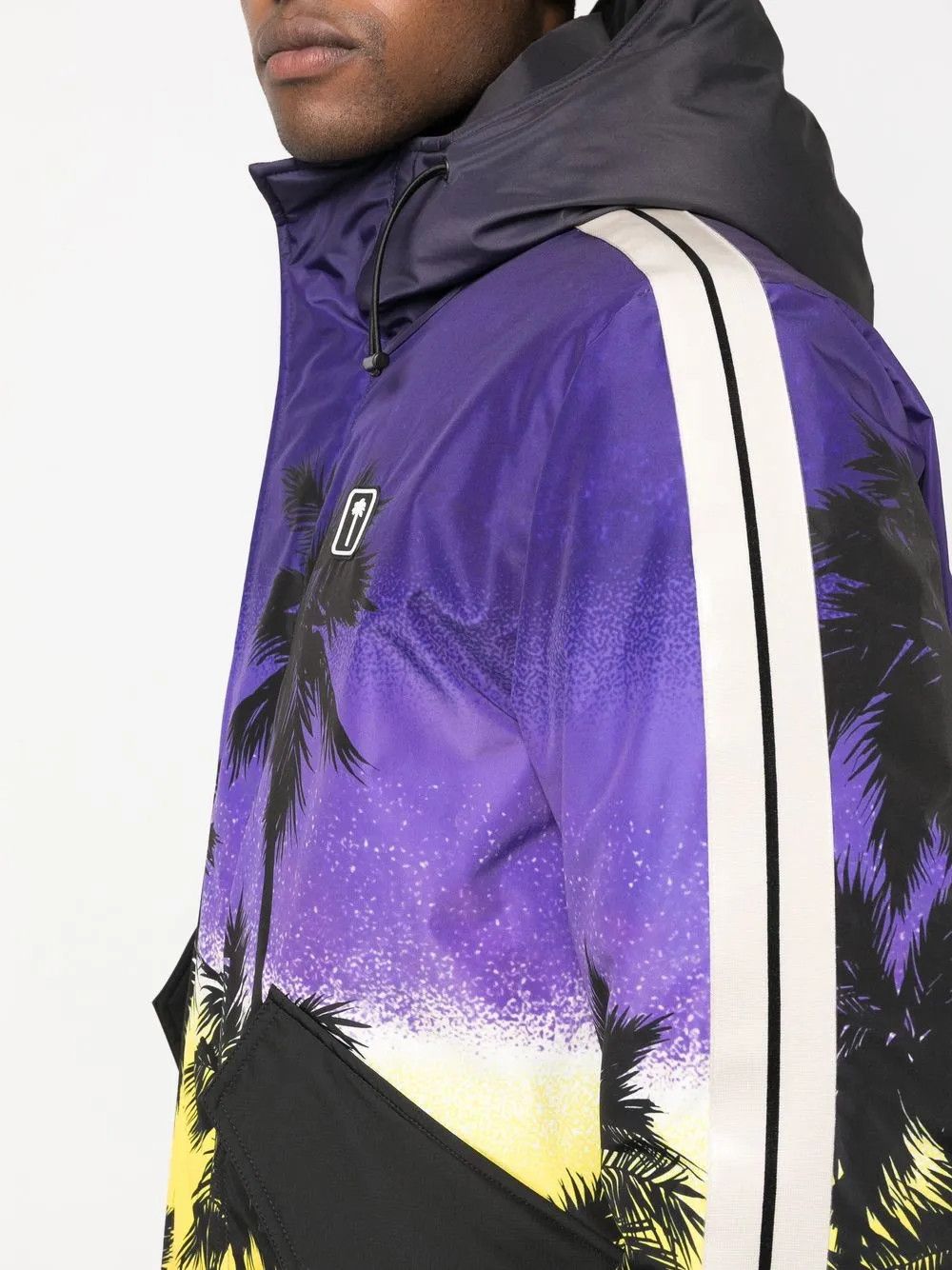 Palm Angels o1y0325 Logo Hooded Jacket in Multicolor Size US L / EU 52-54 / 3 - 2 Thumbnail