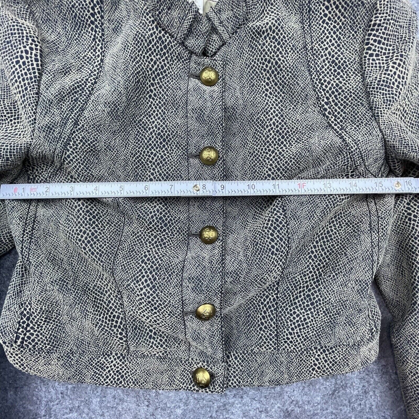 Banana Republic Banana Republic Heritage Blazer Women 6 Tan Military Snake Size M / US 6-8 / IT 42-44 - 7 Thumbnail