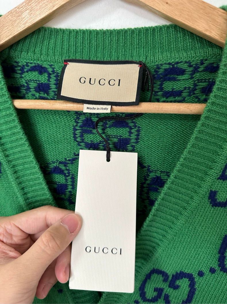 Gucci Gucci New green GG full print logo cardigan jacket 2501-Nex Size US XS / EU 42 / 0 - 3 Thumbnail